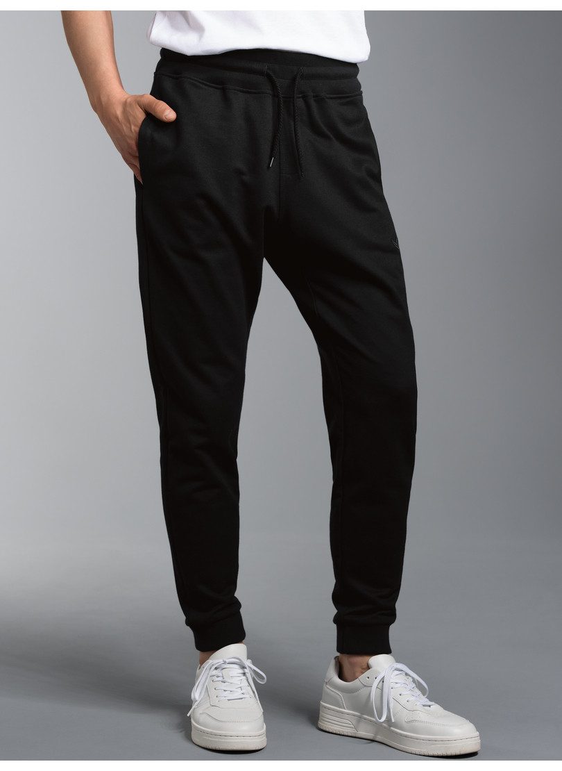 Trigema Jerseybroek TRIGEMA Joggingbroek met boorden (1-delig)