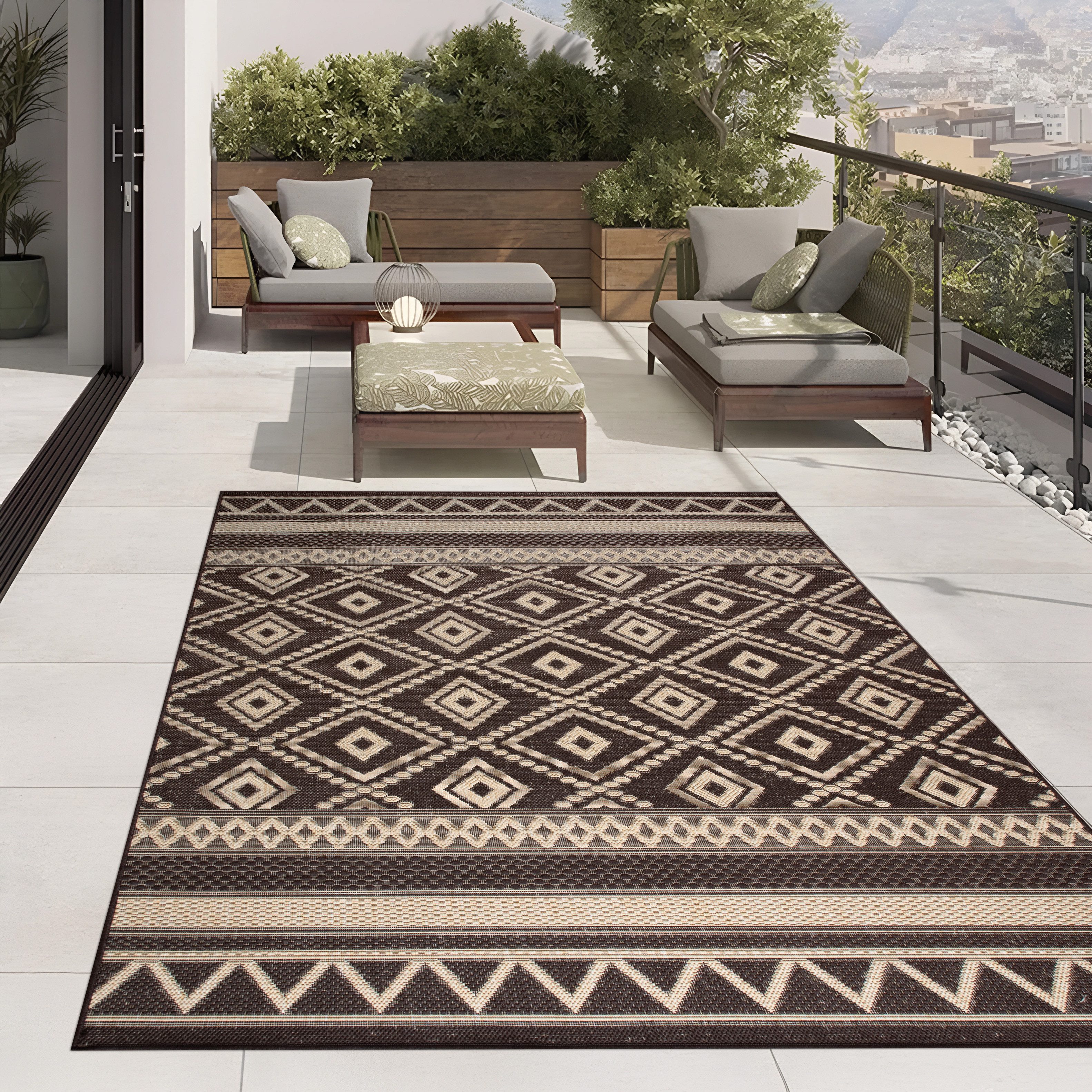 my home Vloerkleed Toronto is ook als loper verkrijgbaar Geschikt voor binnen en buiten, sisal-look, weerbestendig & uv-bestendig, boho