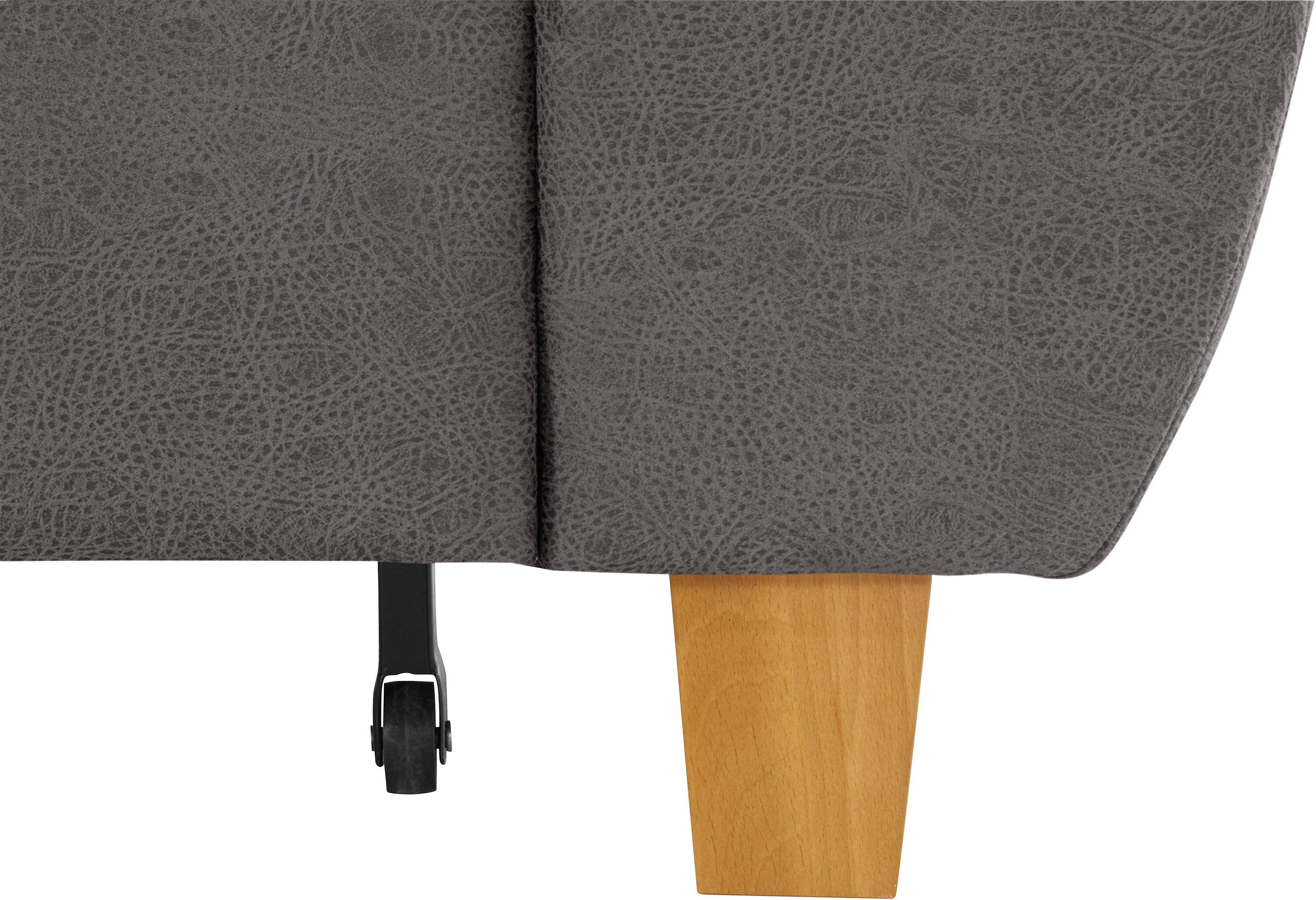 exxpo - sofa fashion Hoekbank Enya, uitgebreide afwerking, hoog zitcomfort, comfortabel, L-vorm inclusief verstelbare hoofdsteun, naar keuze met slaapfunctie en bedkist