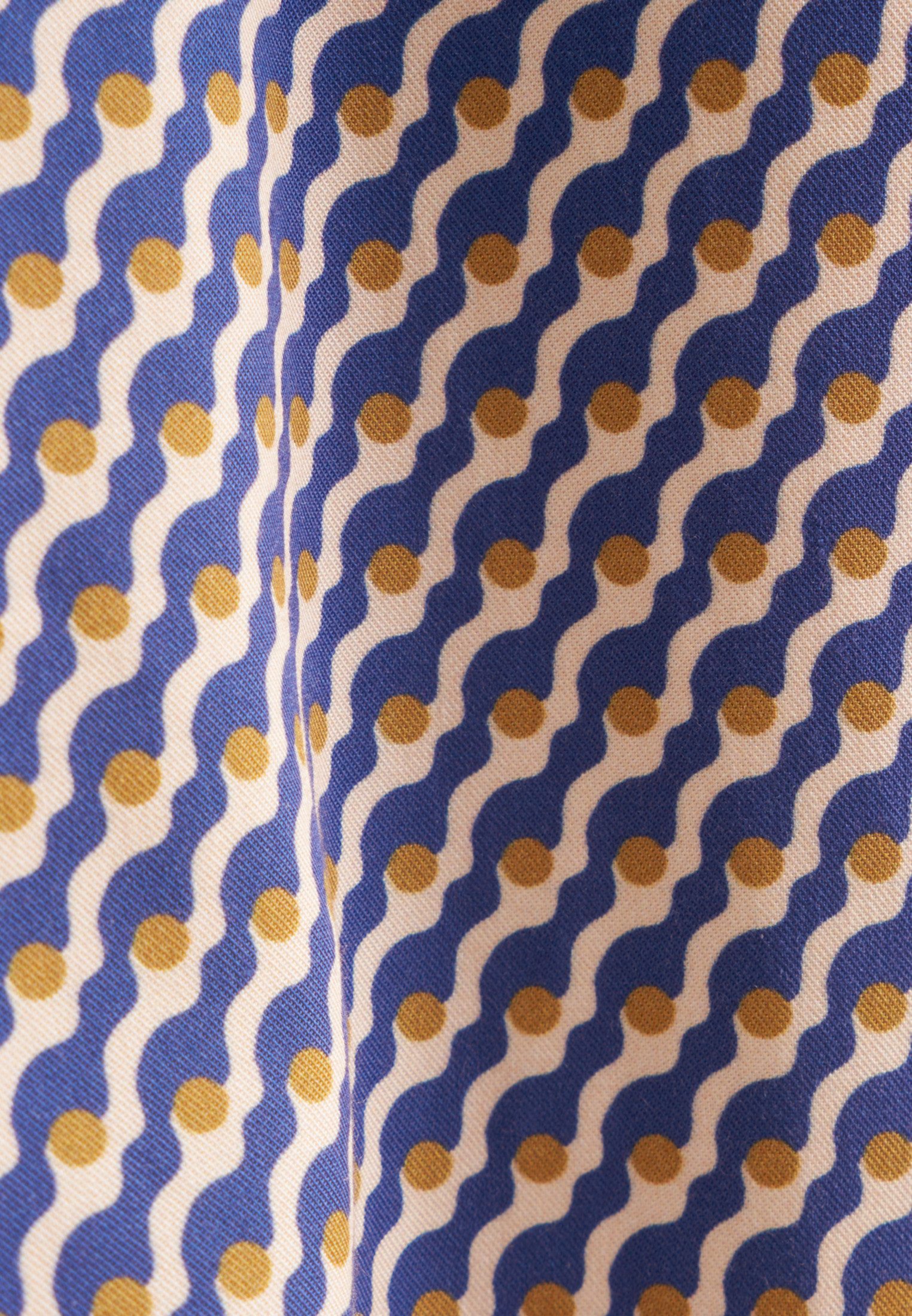 seidensticker Zomerjurk Zwarte roos Lange mouwen kraag print
