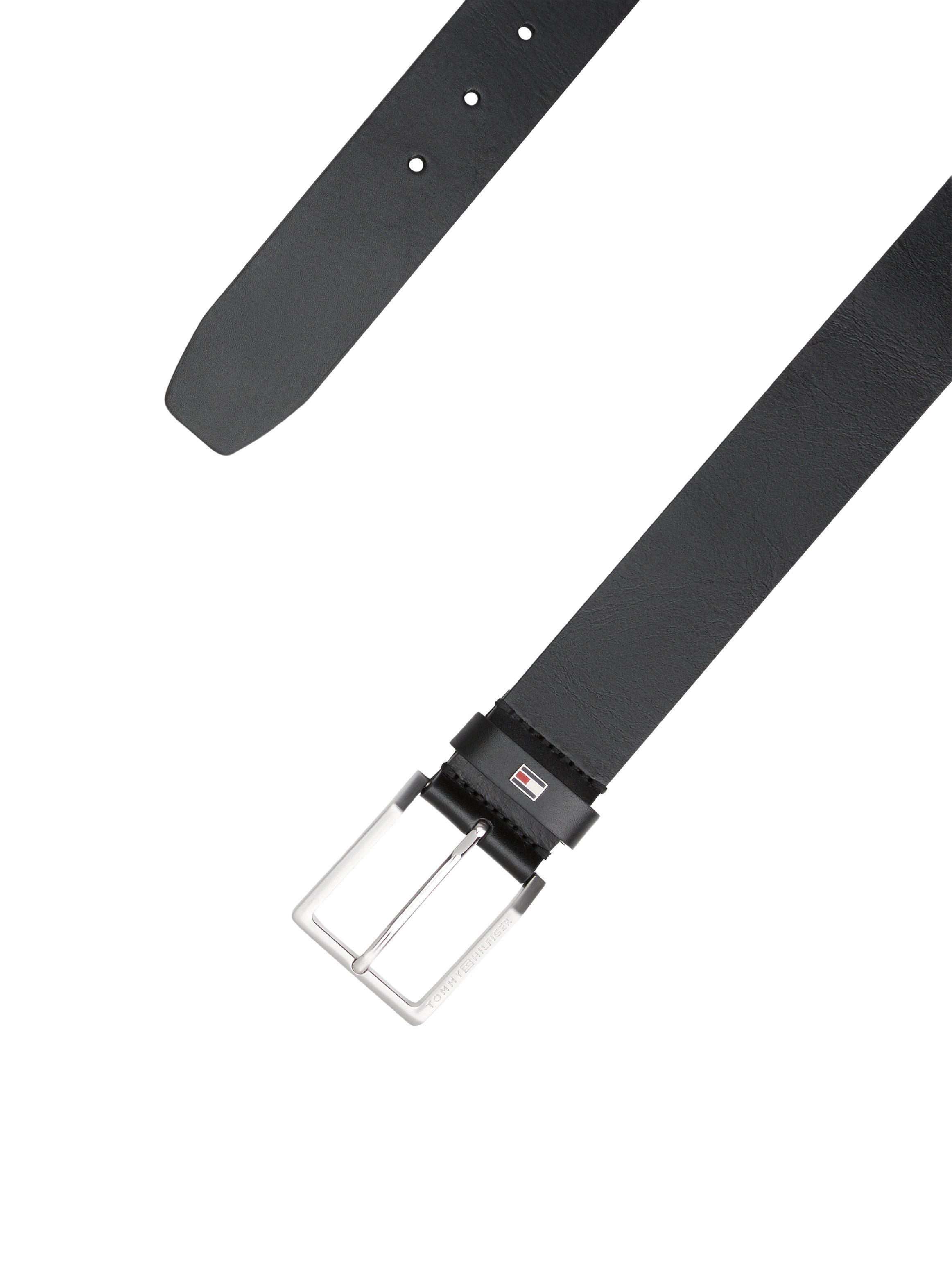 Tommy Hilfiger Leren riem ADAN 3.5 EXT Metalen logopatch, eenvoudige doornsluiting