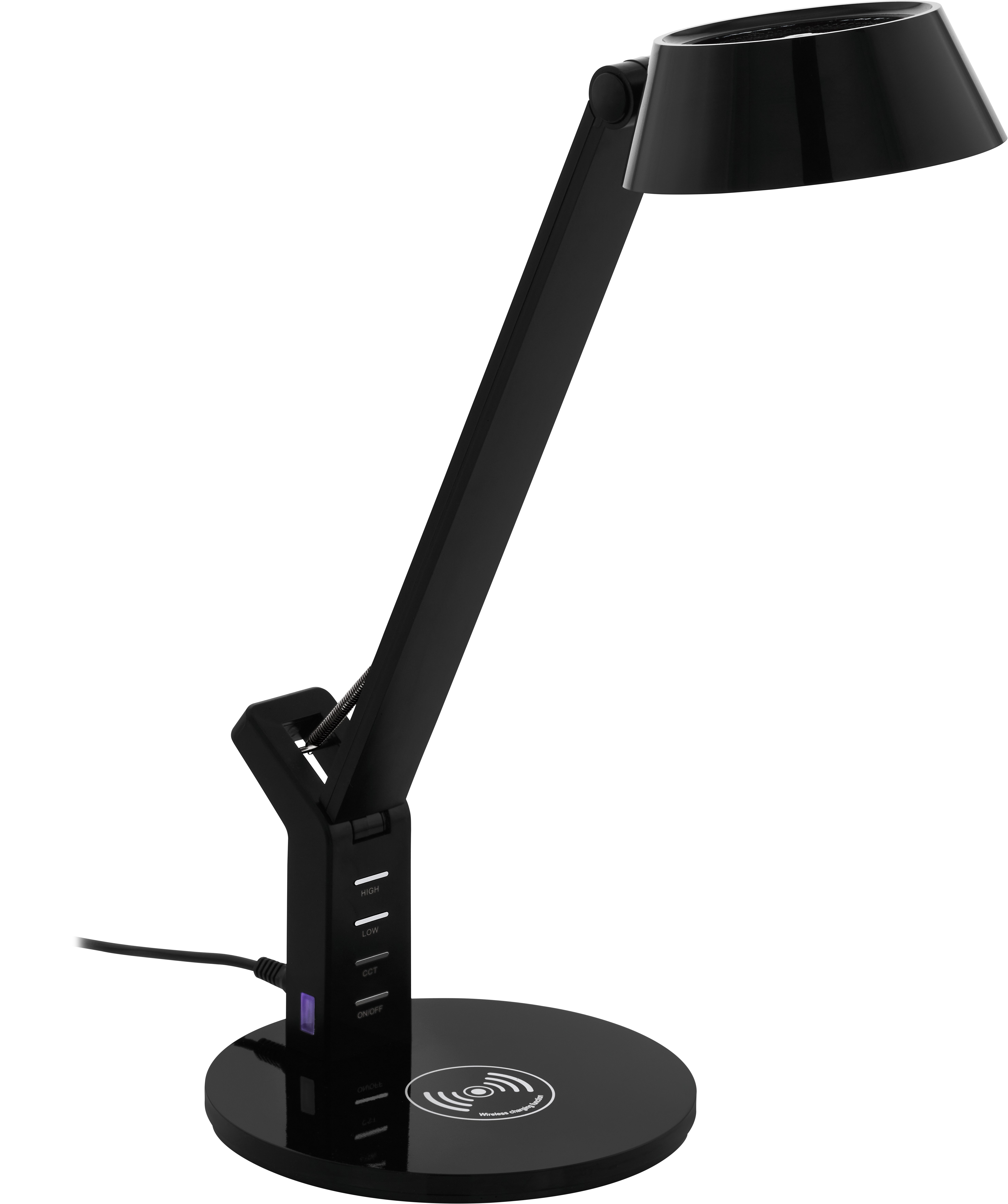 EGLO Tafellamp BANDERALO Bureaulamp - draadloze laadfunctie Tafellamp - 4,8W - warmwit - koudwit, inductielaadvlak, CCT (1 stuk)