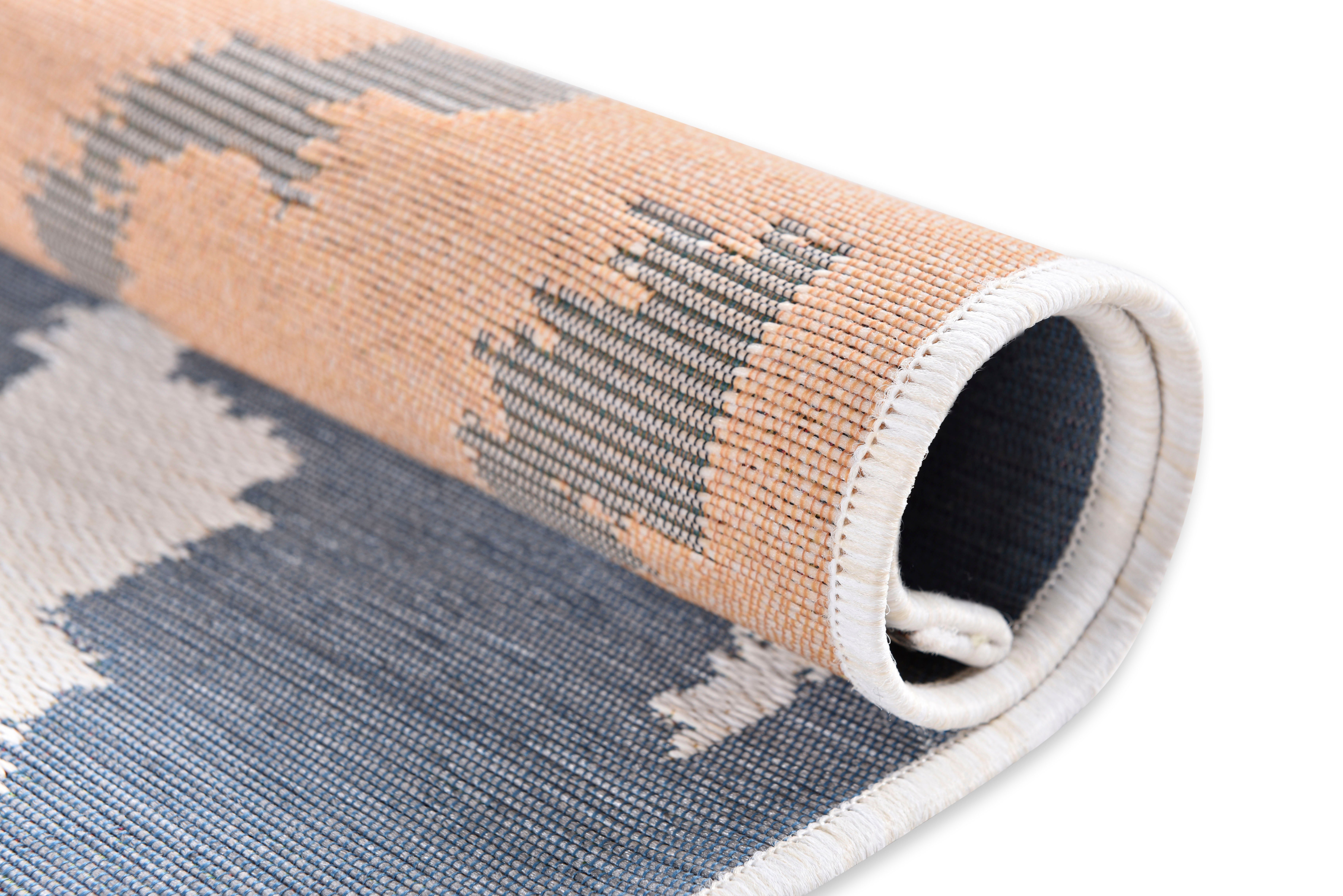TOM TAILOR HOME Vloerkleed Garden Pattern Platweefsel, modern geruit design, geschikt voor binnen en buiten