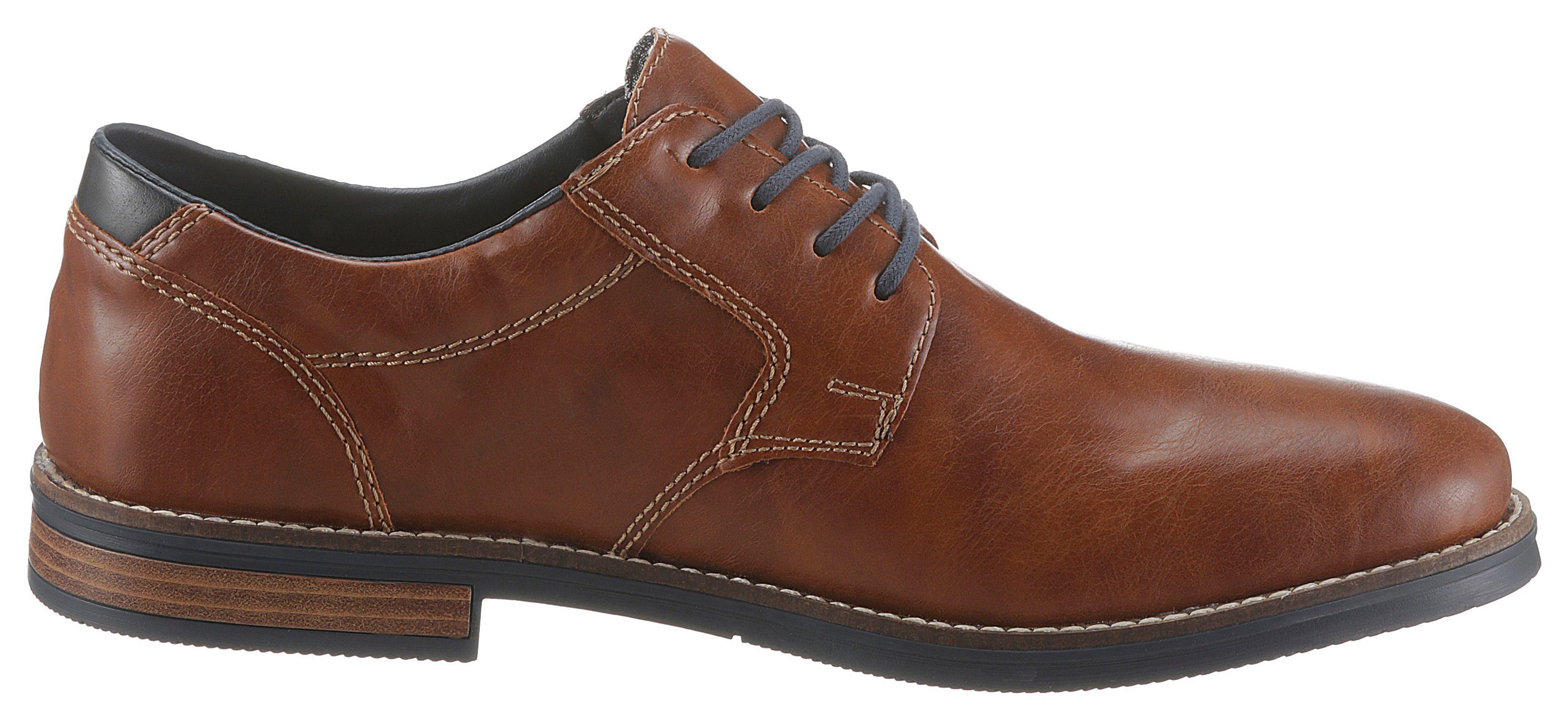 Rieker Veterschoenen met modieuze siersteken, vrijetijdsschoen, lage schoen, veterschoen