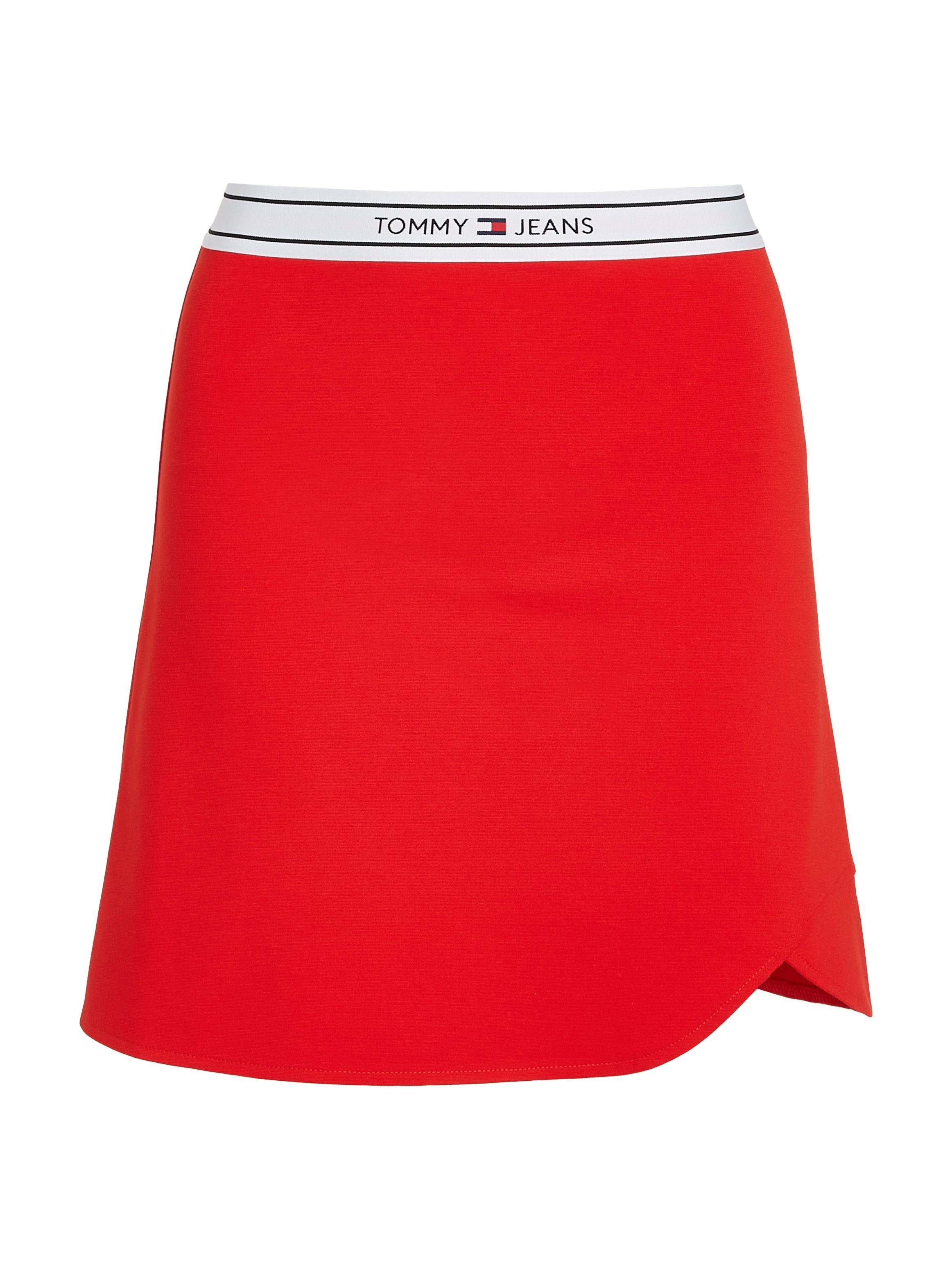 TOMMY JEANS Jerseyrok TJW LOGO TAPING MINI SKIRT Webrok met Tommy Jeans logo-elastiektape