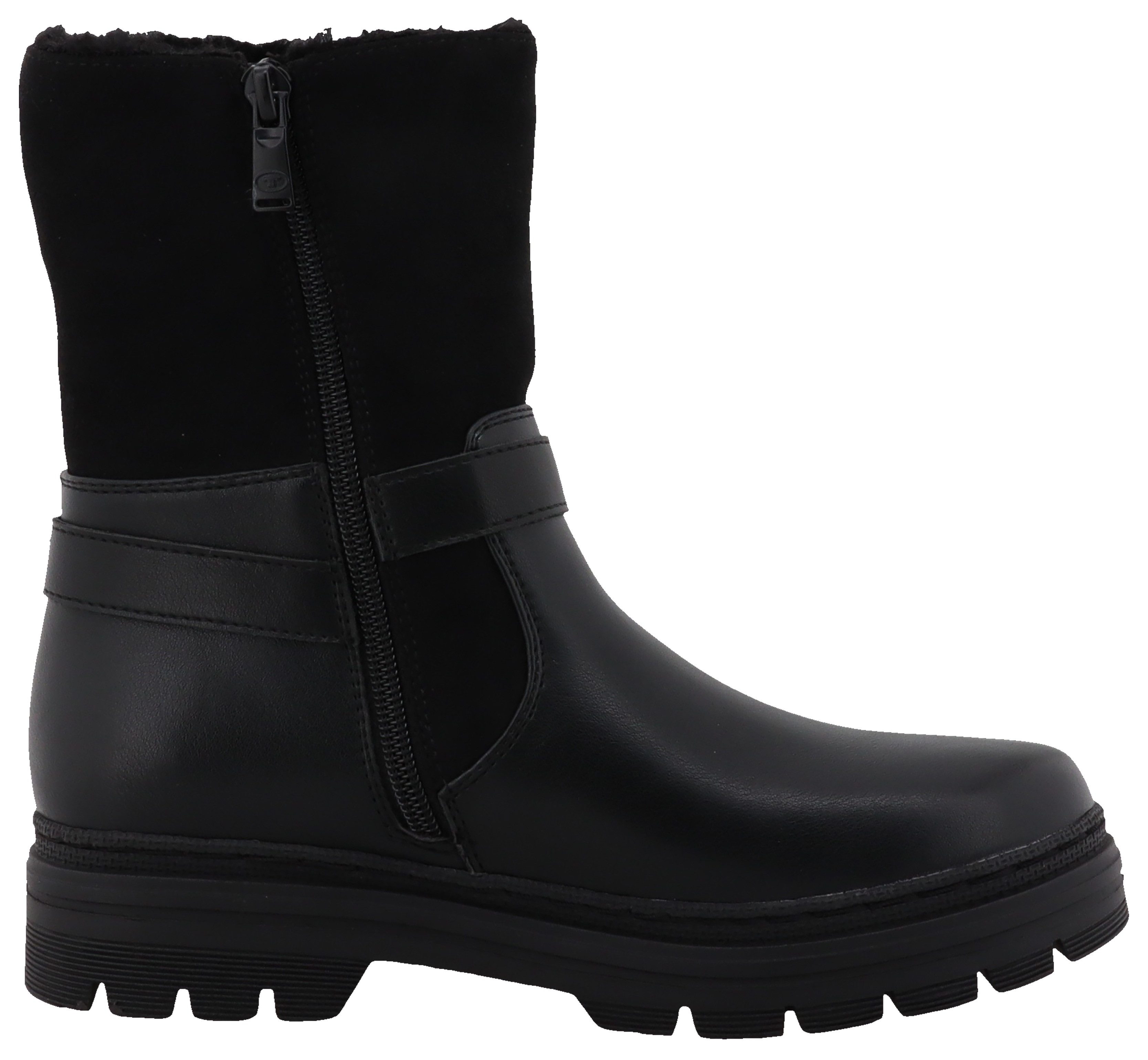 Tom Tailor Winterlaarsjes hakken, winterlaarzen, enkellaars met decoratieve gesp