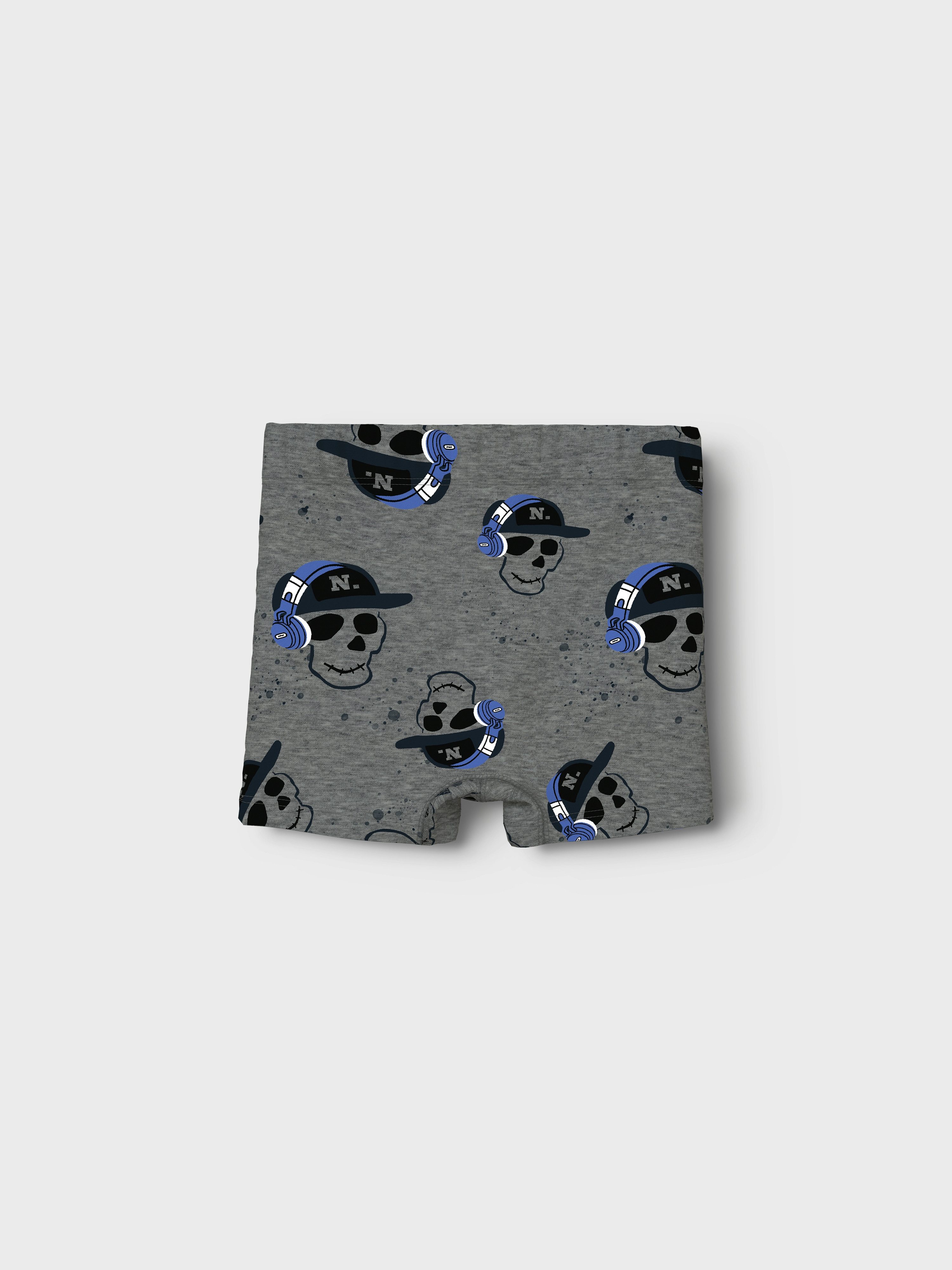 Name It Trunk NMMTIGHTS 3P DARK GREY MEL SKULL NOOS (set, 3 stuks)