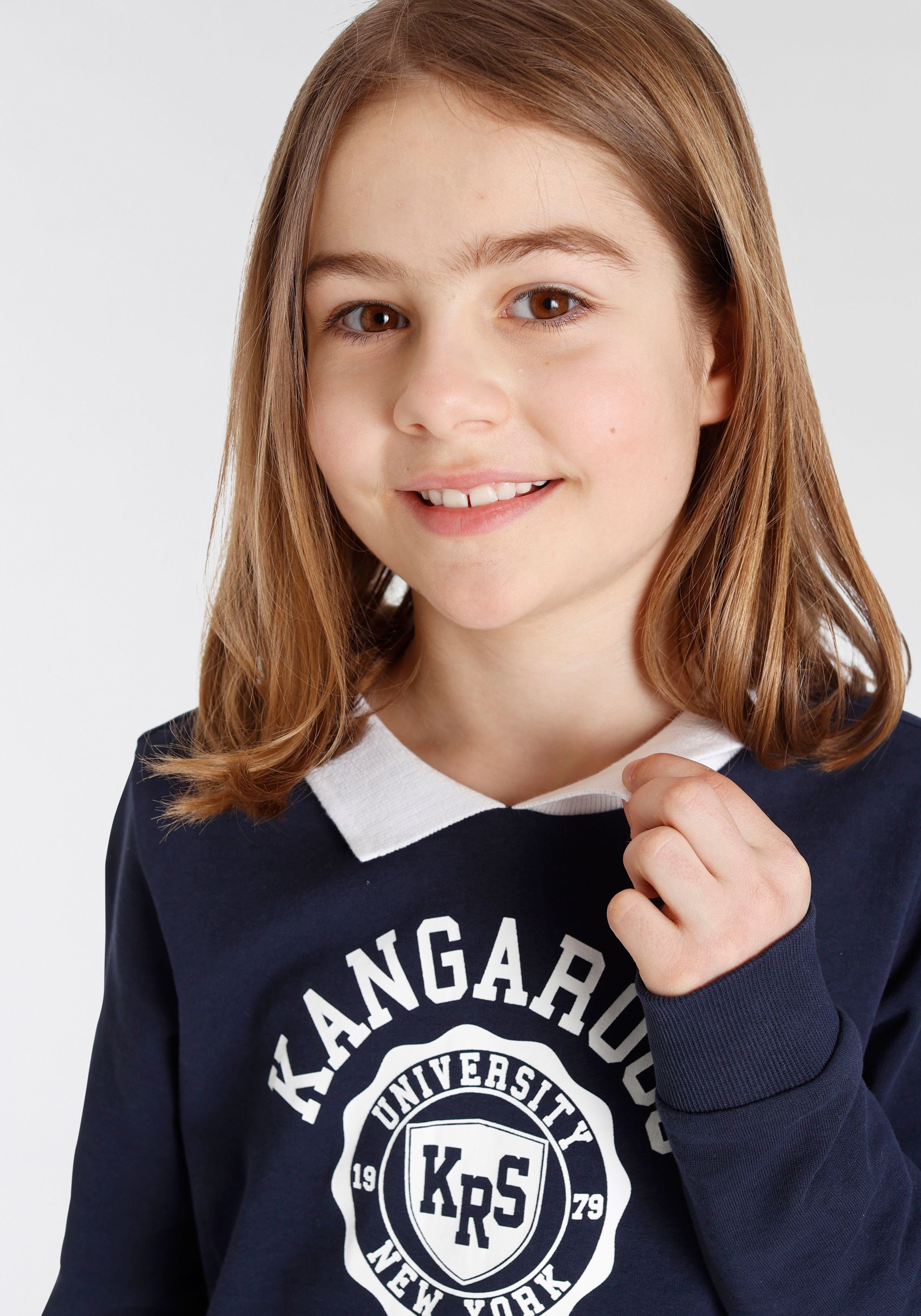KangaROOS Sweatshirt Voor meisjes in korte vorm met polo-kraag