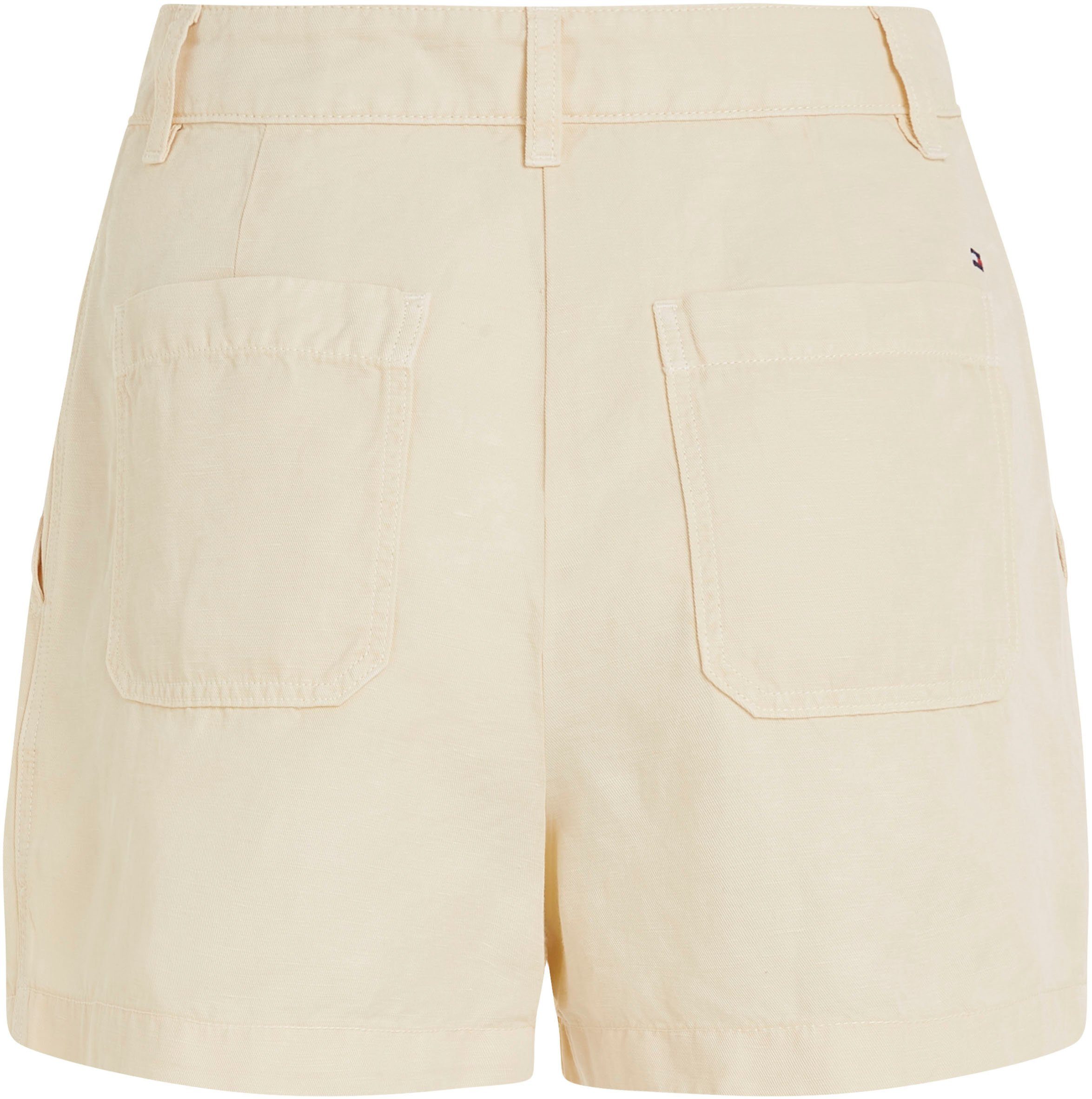 Tommy Hilfiger Short COTTON LINEN SHORT met geborduurd logo