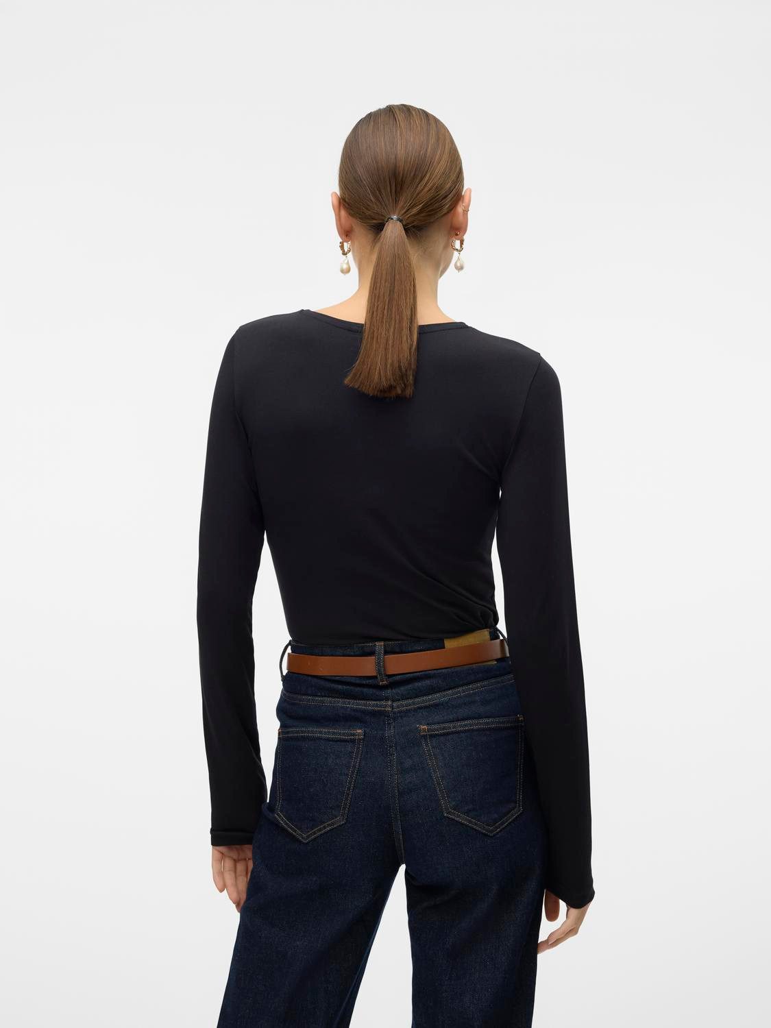 Vero Moda Shirt met lange mouwen VMLULU LS O-NECK TOP JRS GA NOOS