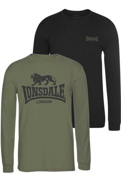 lonsdale shirt met lange mouwen ayrshire (2-delig) zwart