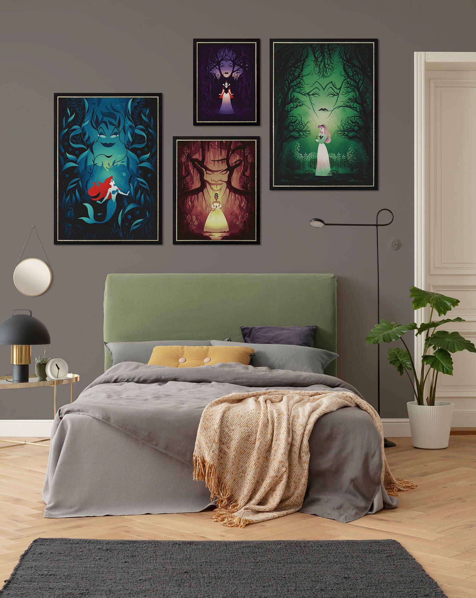 Komar Artprint Disney Sleeping Beauty Aurora Maleficent 40 x 60 cm (breedte x hoogte) - kinderkamer, decoratie (set)