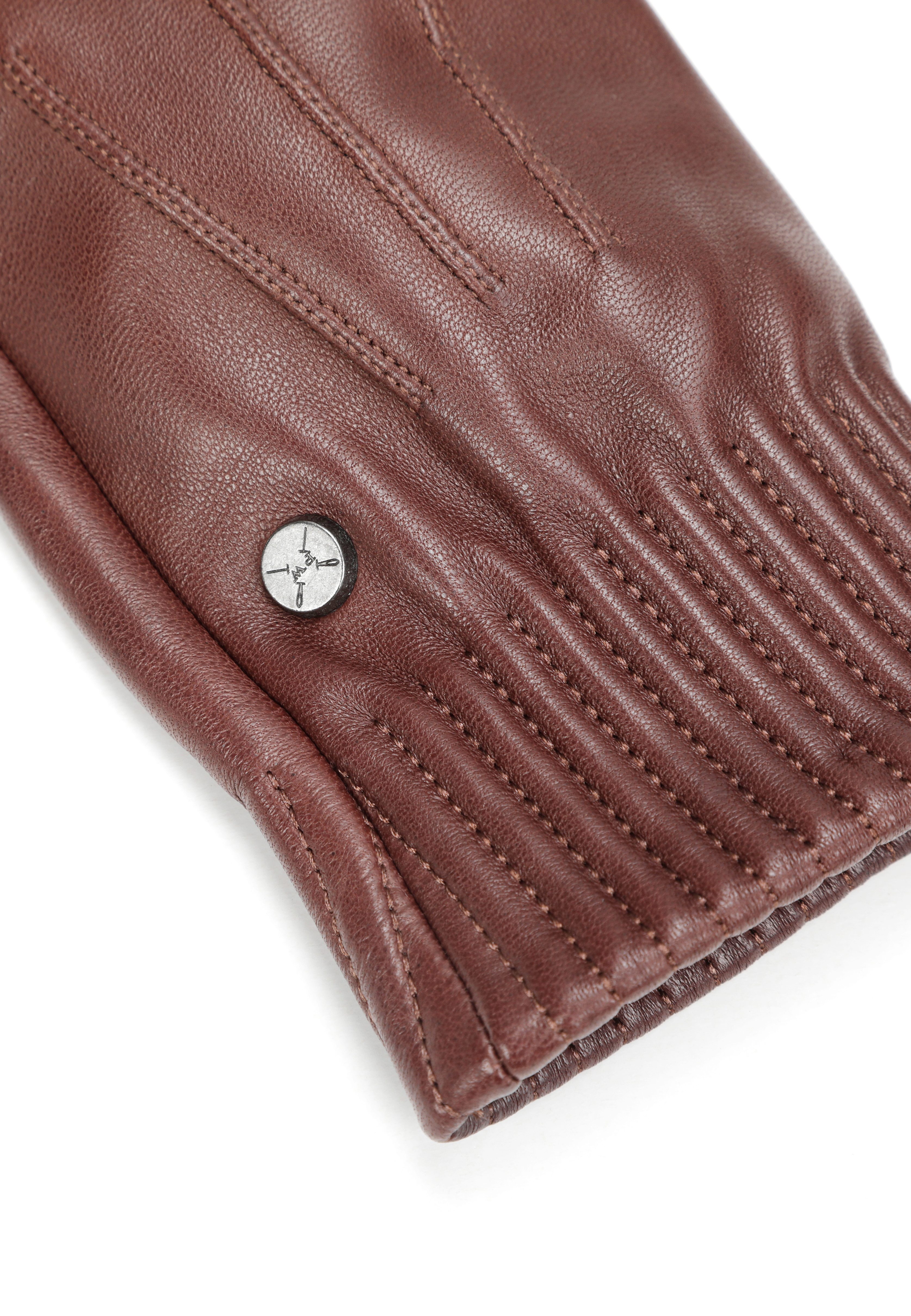 PEARLWOOD Leren handschoenen Mimi zachte fleece voering, temperatuurregulerend (1 paar)