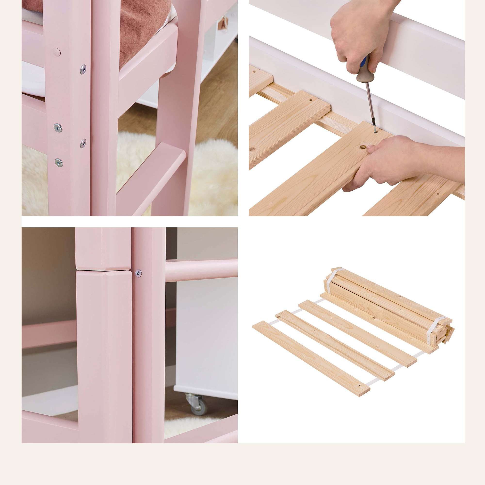 Hoppekids Hoogslaper ECO Dream MY COLOR 90x200, om te bouwen tot een eenpersoonsbed, 4 kleuren (set)