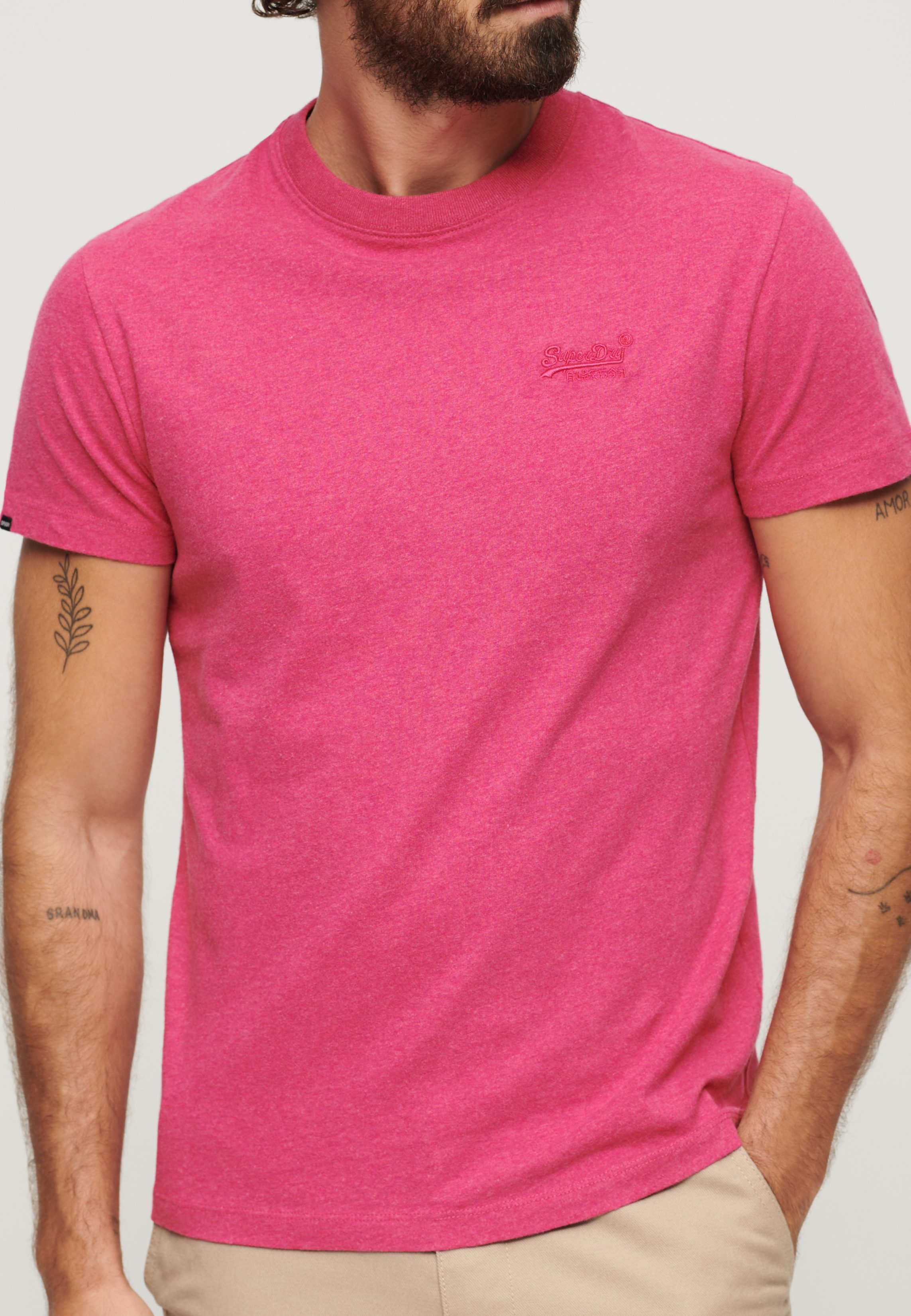 Superdry Shirt met ronde hals ESSENTIAL LOGO EMB TEE