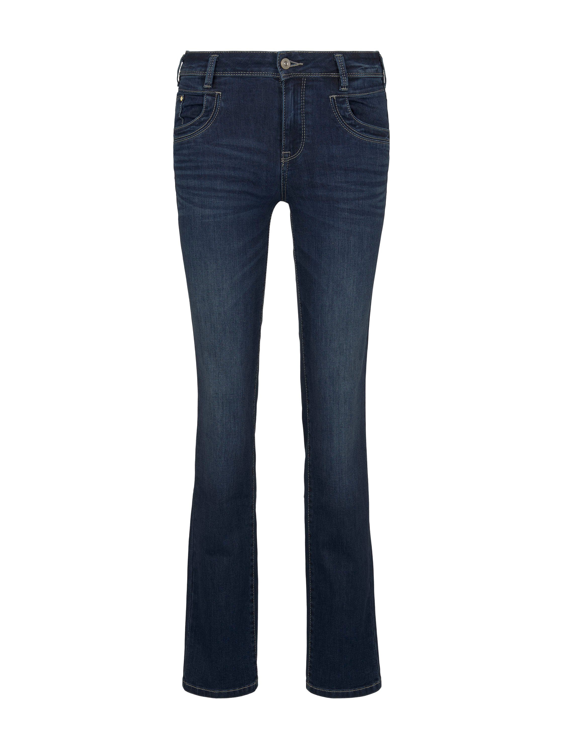 Tom Tailor Rechte jeans Alexa straight met contrasterende stiksels
