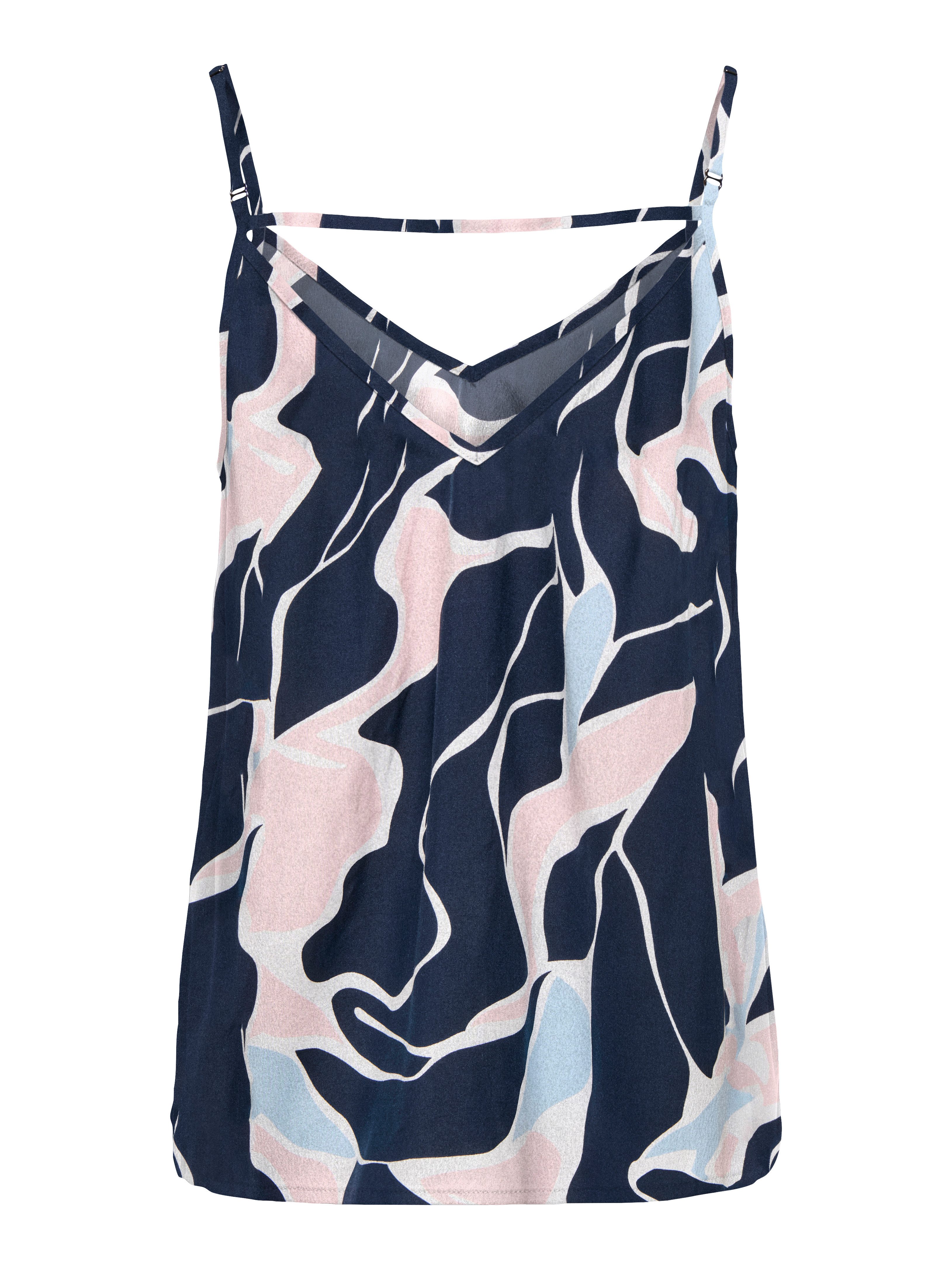 Only Top met spaghettibandjes ONLNOVA LIFE PARIS SINGLET AOP PTM