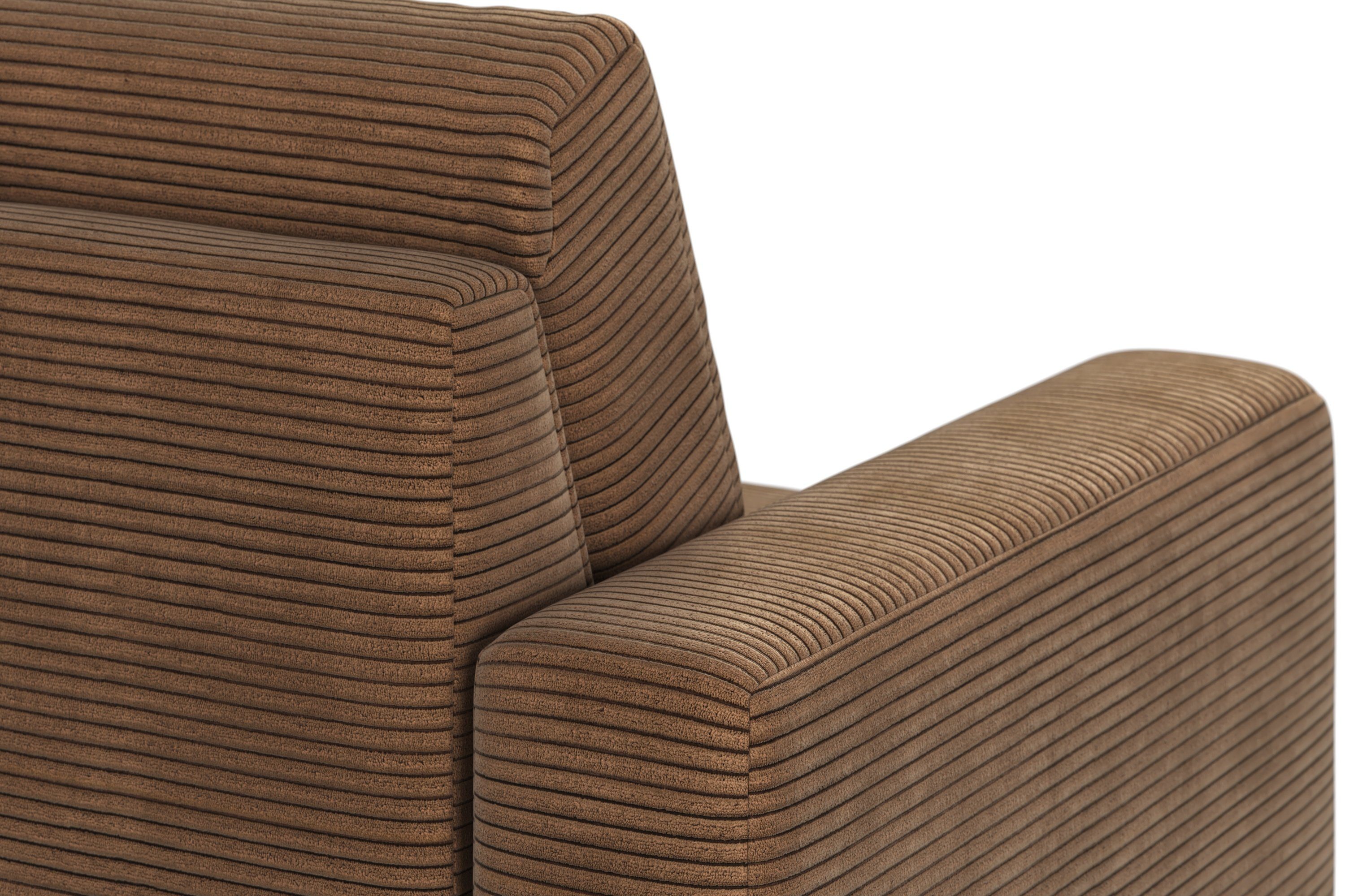 Home affaire Hoekbank Summer L-vorm met ottomane, naar keuze met slaapfunctie en bedkist, cordbekleding