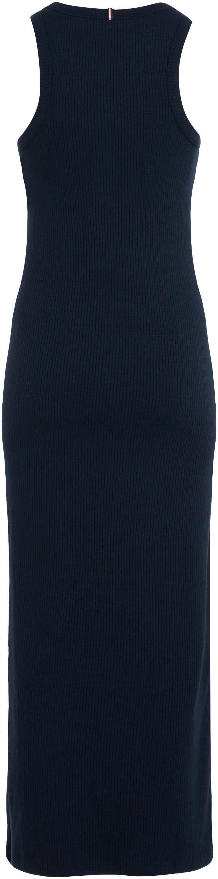 Tommy Hilfiger Jerseyjurk SLIM 5X2 RIB MIDI DRESS NS