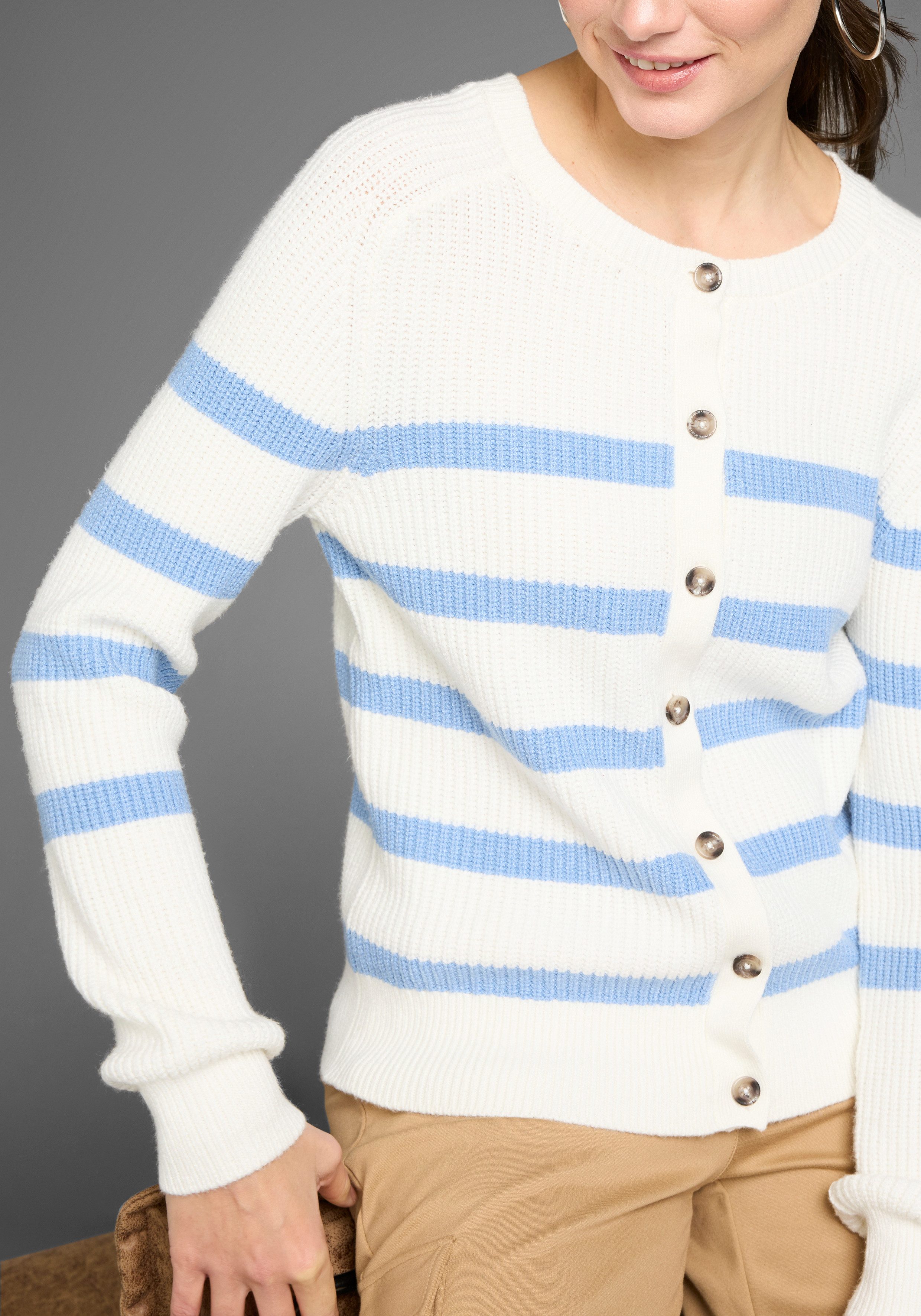 HECHTER PARIS Vest in streep-look