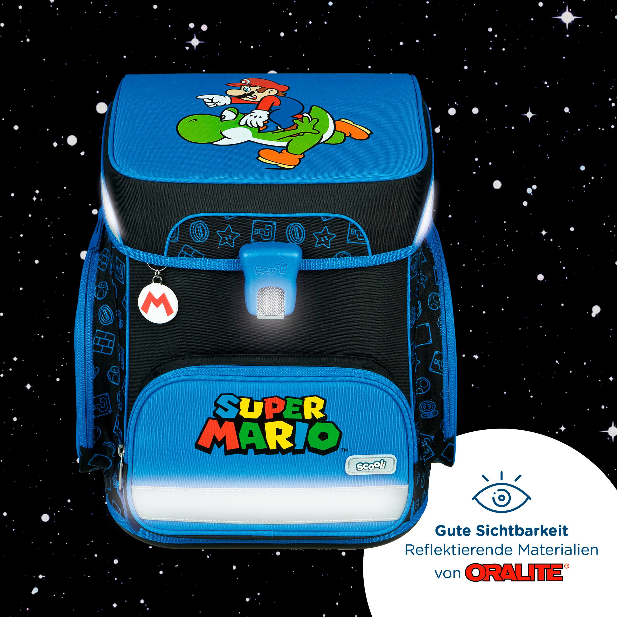 Scooli Schooltas EasyFit, Super Mario (set, 5-delig)