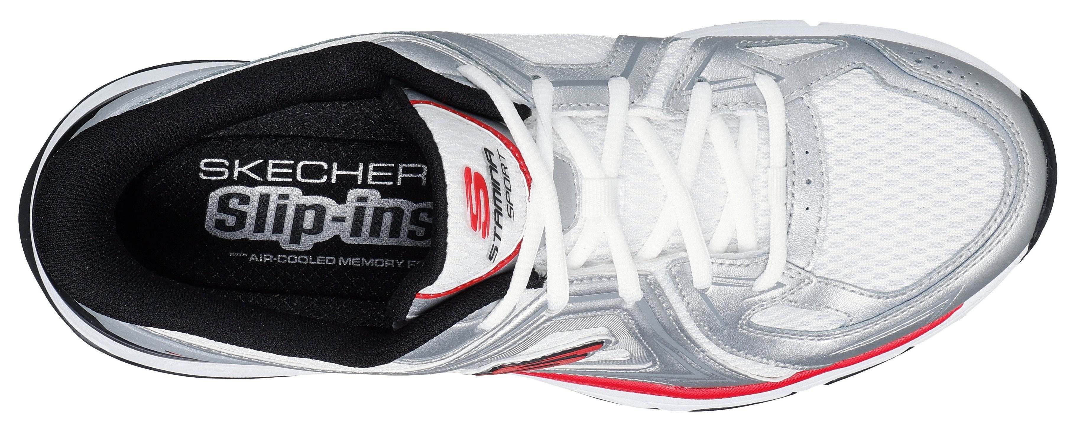 Skechers Slip-on sneakers STAMINA SPORT Trainingsschoen, retro sneaker met slip-ins