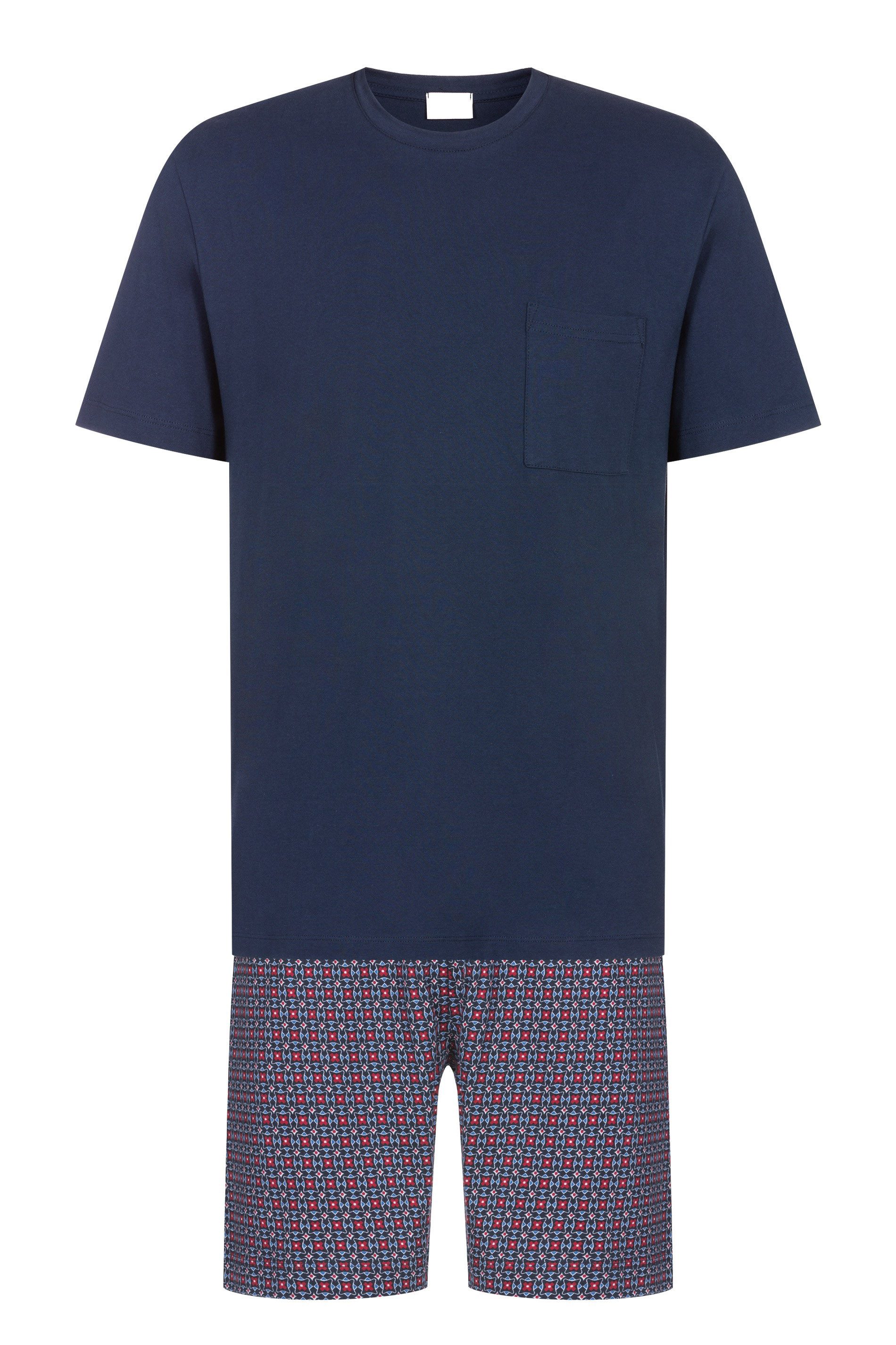 Mey Shortama RED TILE Kortarm-shirt met borstzak