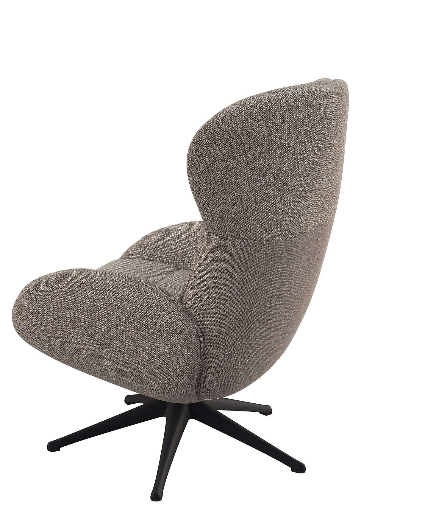 FLEXLUX Relaxfauteuil Haze, TV-stoel, fauteuil, stoffeerstoel Rugdeelverstelling, draaibaar, voet zwart