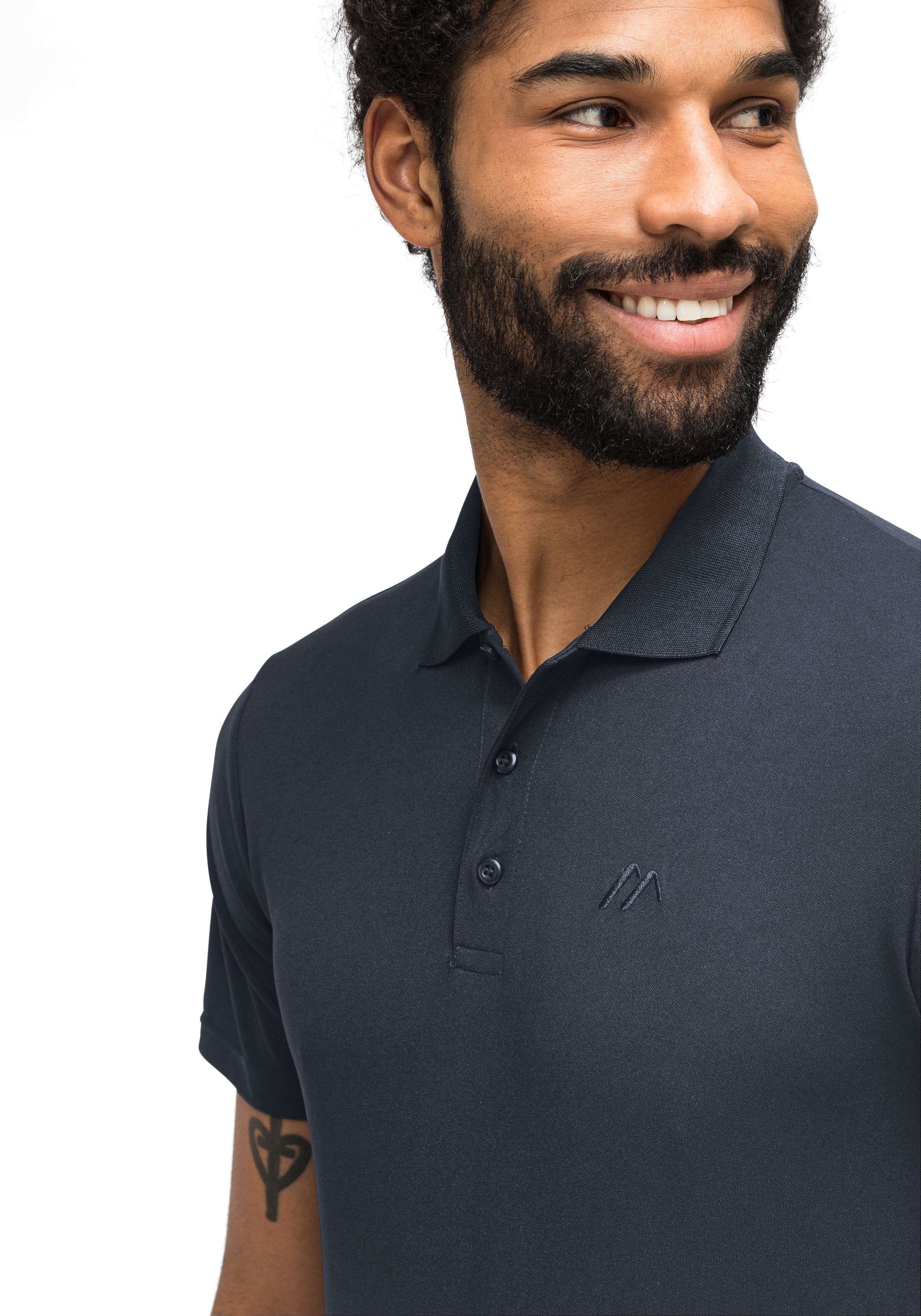 Maier Sports Functioneel shirt Ulrich Heren poloshirt, korte mouw vrijetijdsshirt met overhemdkraag, regular fit