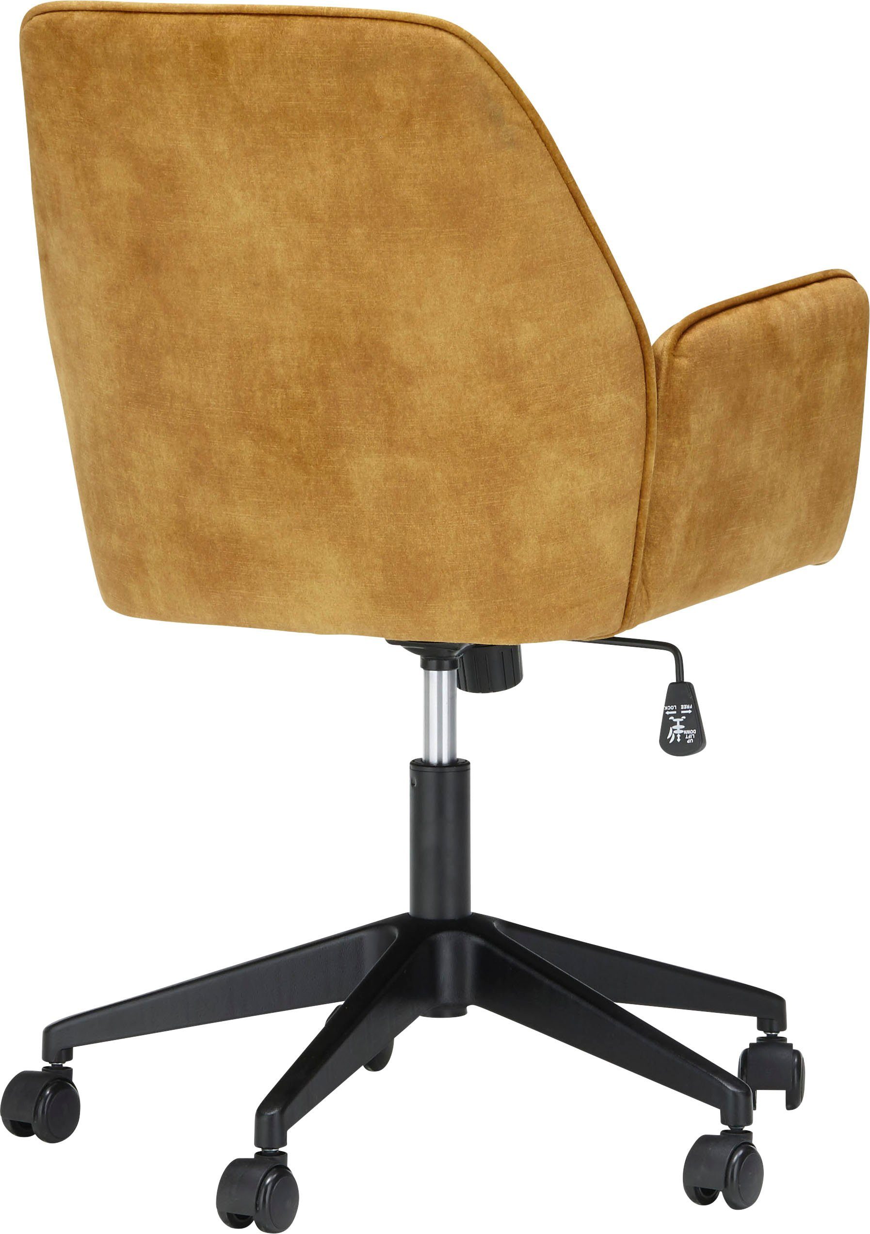 MCA furniture Bureaustoel O-Ottawa Fluweel, bureaustoel met traploos instelbare comfortabele zithoogte