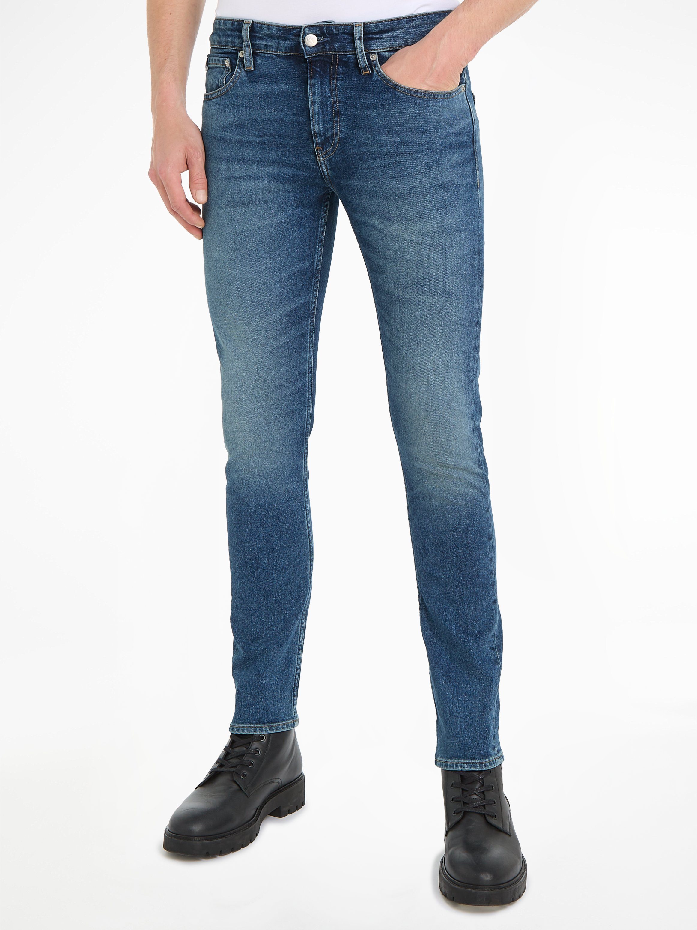 Calvin Klein Slim fit jeans SLIM heren slim fit jeans maat 30 blauw