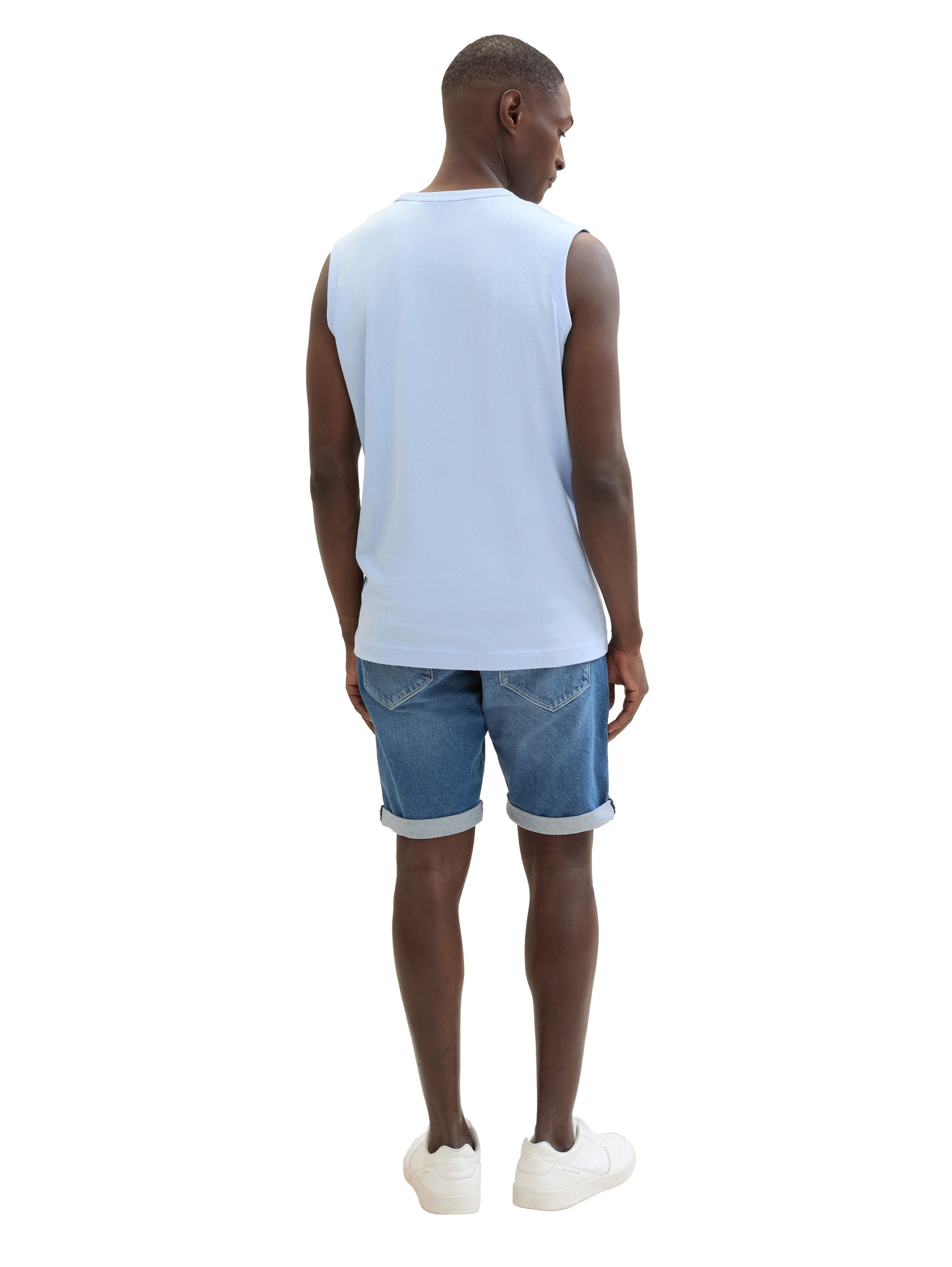 Tom Tailor Jeansbermuda Josh met merklabel