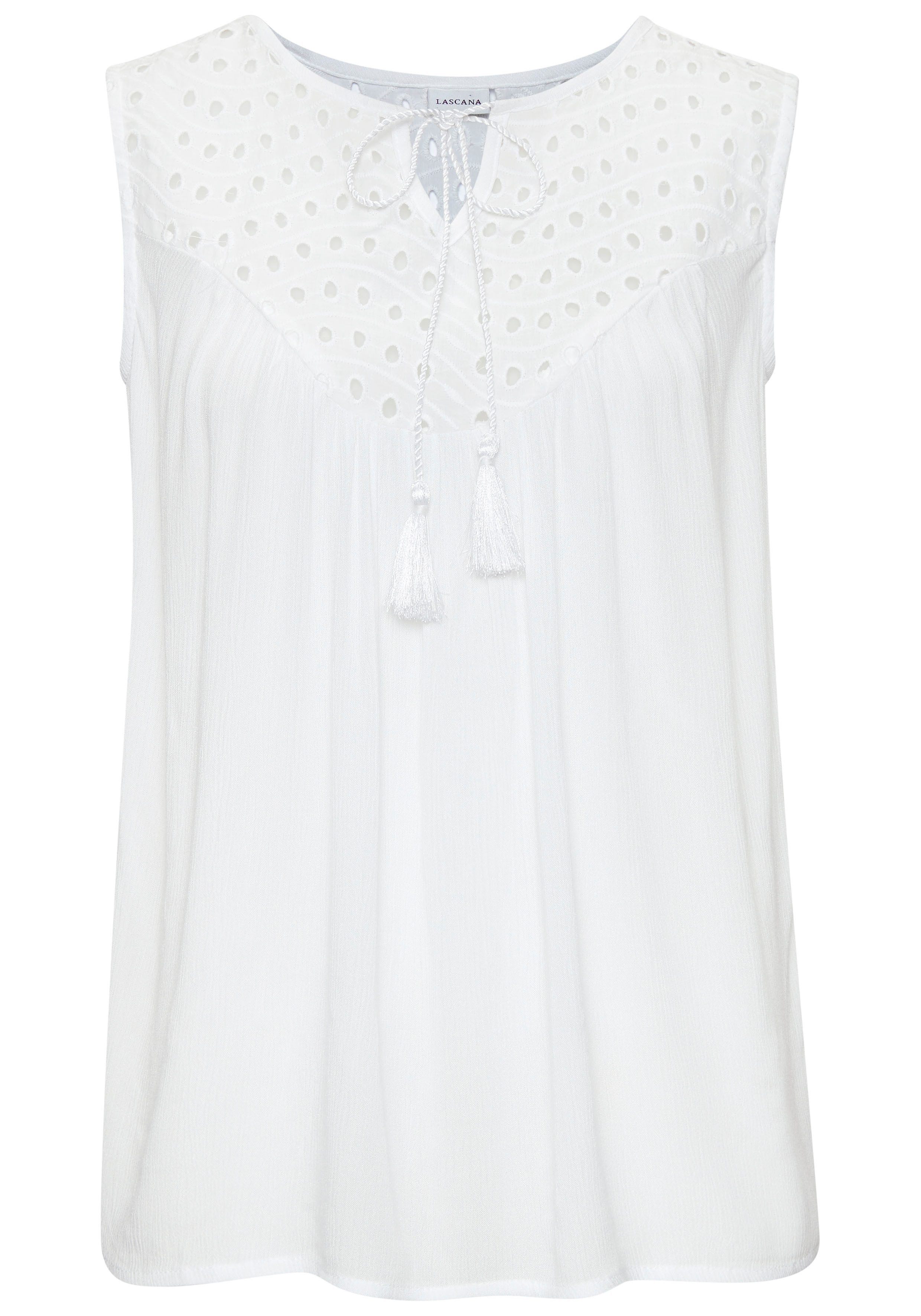 Lascana Top met broderie anglaise