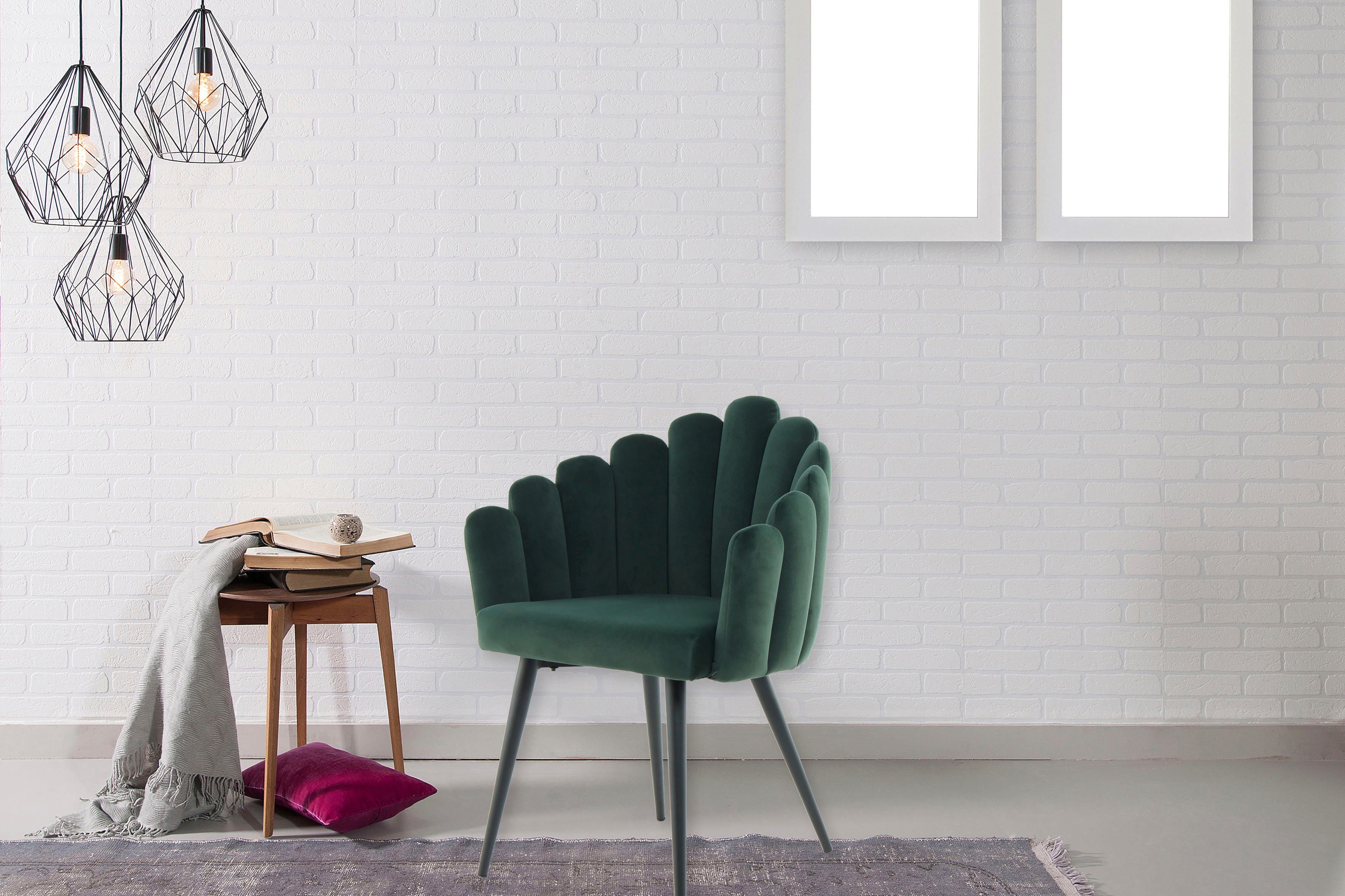 Kayoom Stoel Jeane 625, met fluweelzachte bekleding, comfortabel en gezellig fluweelzachte bekleding, modern, comfortabel en gezellig, met fluweelzachte bekleding (1 stuk)