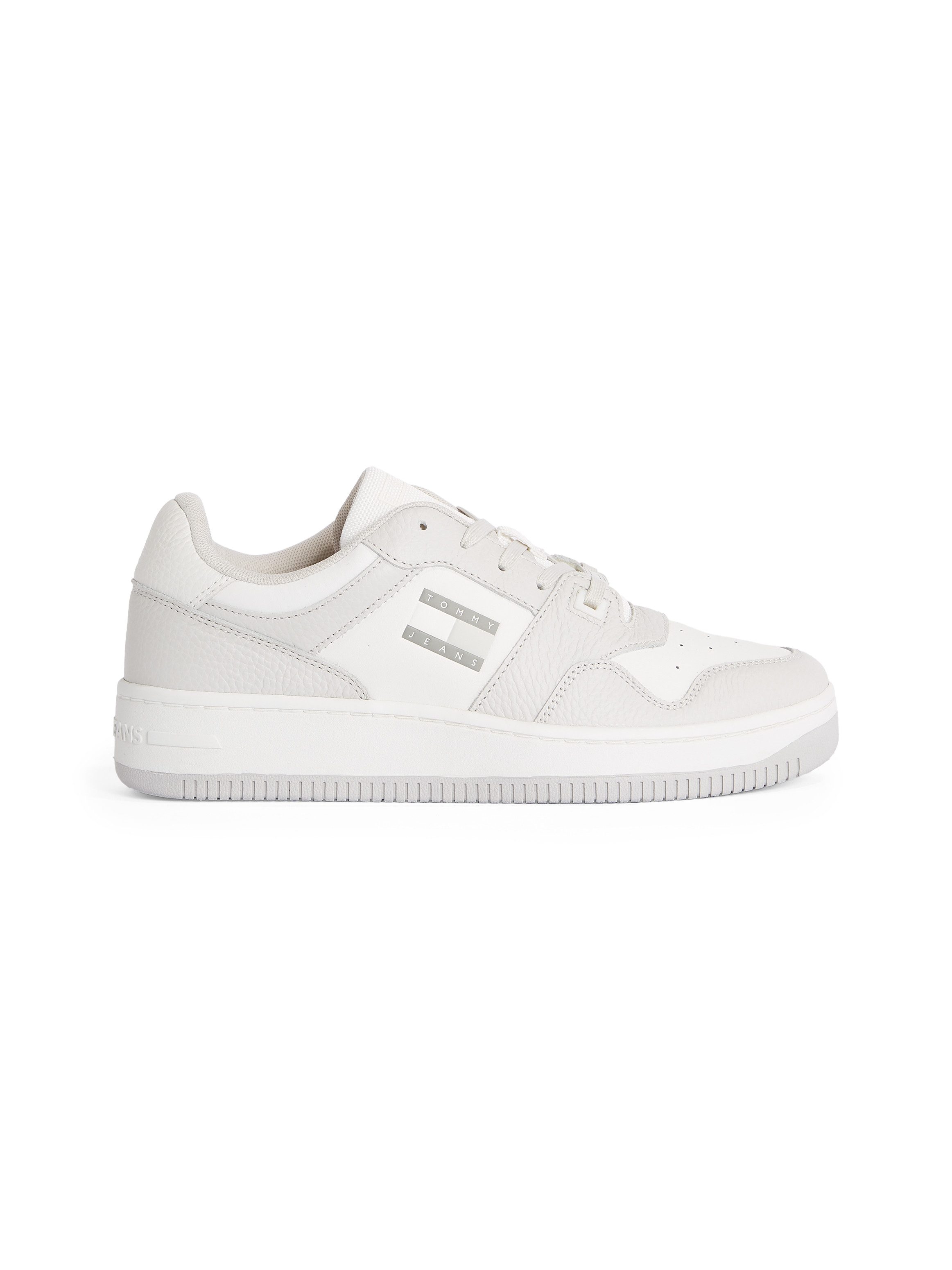 TOMMY JEANS Sneakers TJM RETRO BASKET CUPSOLE TUMBLE , vrijetijdsschoen, halfschoen, veterschoen met gepolsterde schacht