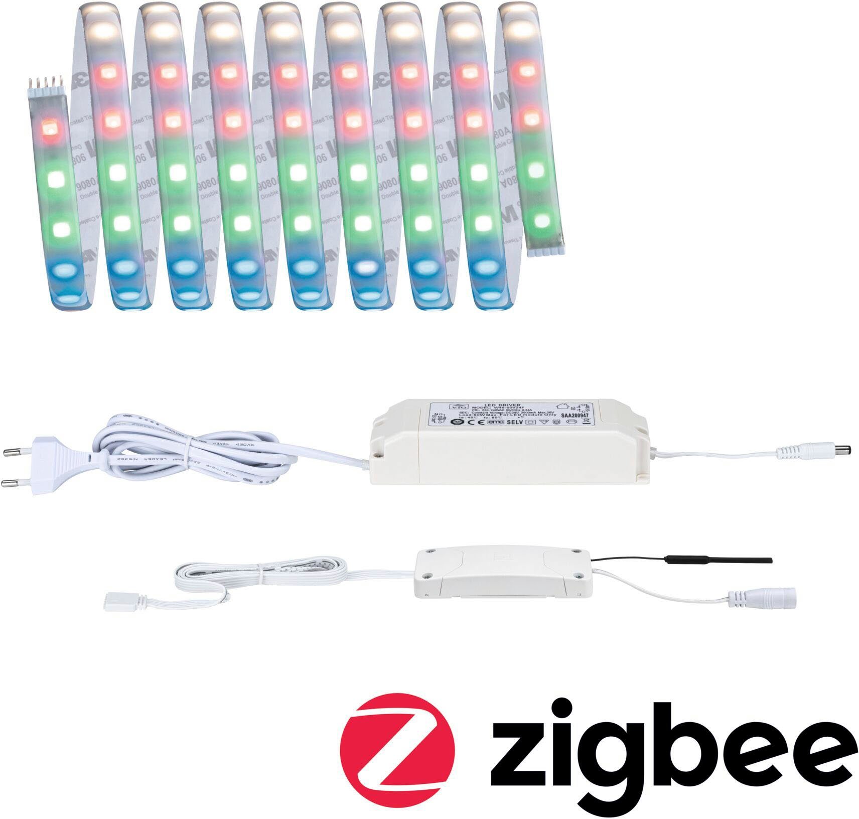 Paulmann Led-strepen MaxLED 500 RGBW Smart Home Zigbee 3m IP44 27W 1200lm gecoat (1 stuk)
