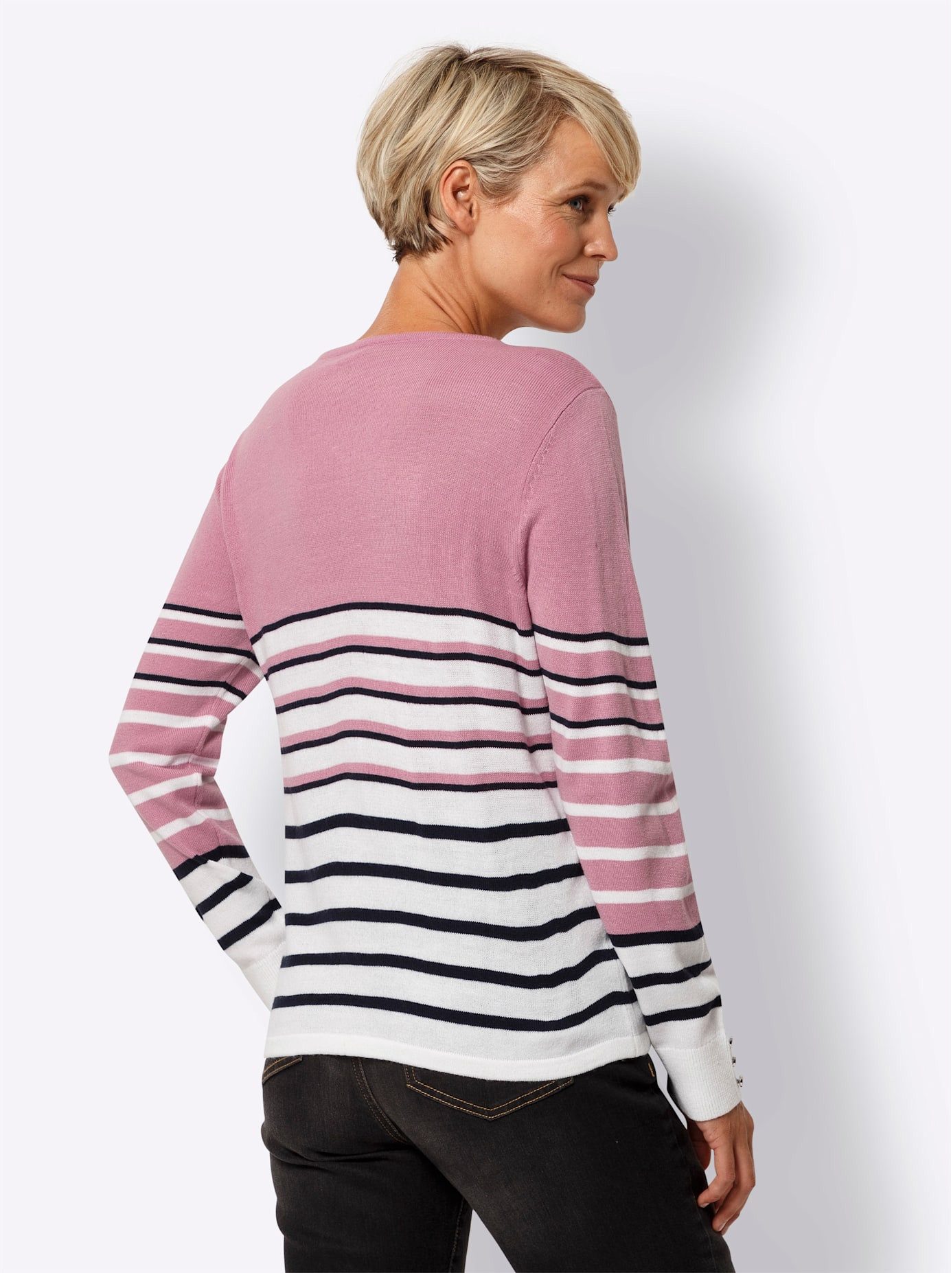 Classic Basics Gestreepte Trui met lange mouwen