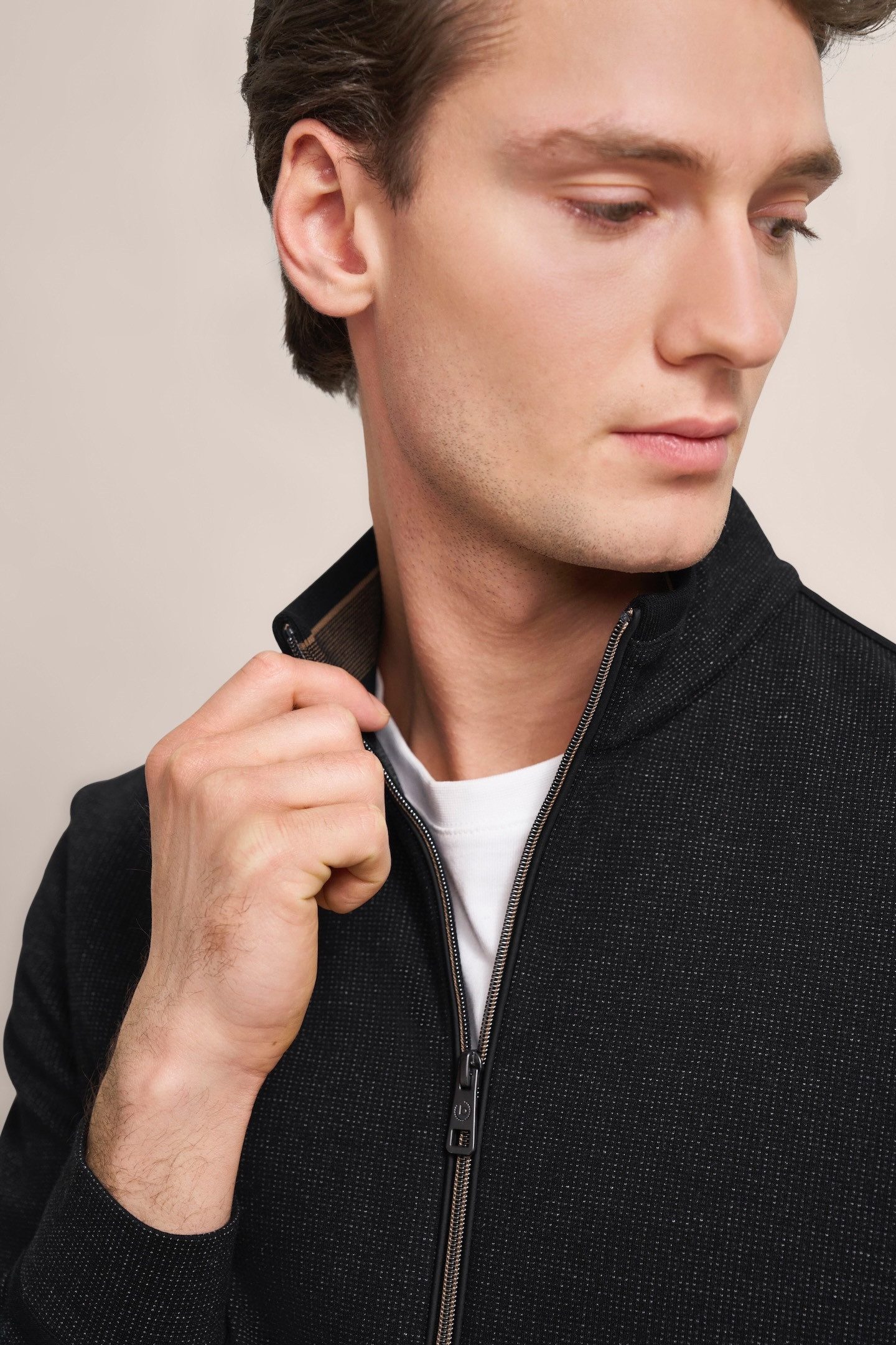 Bugatti Sweatvest met lichte structuur