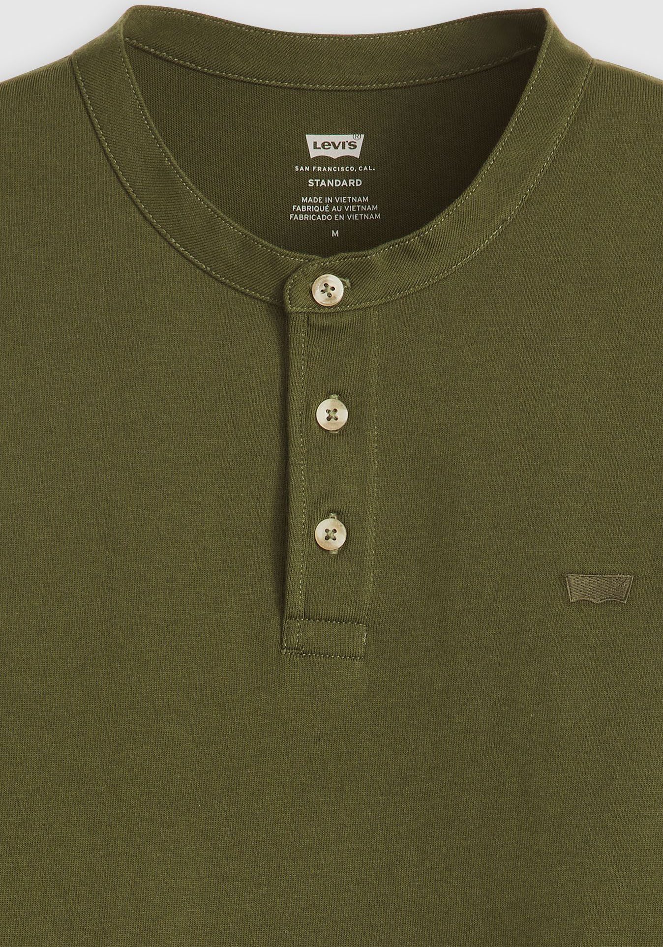 Levi's® Henleyshirt met geborduurd logo