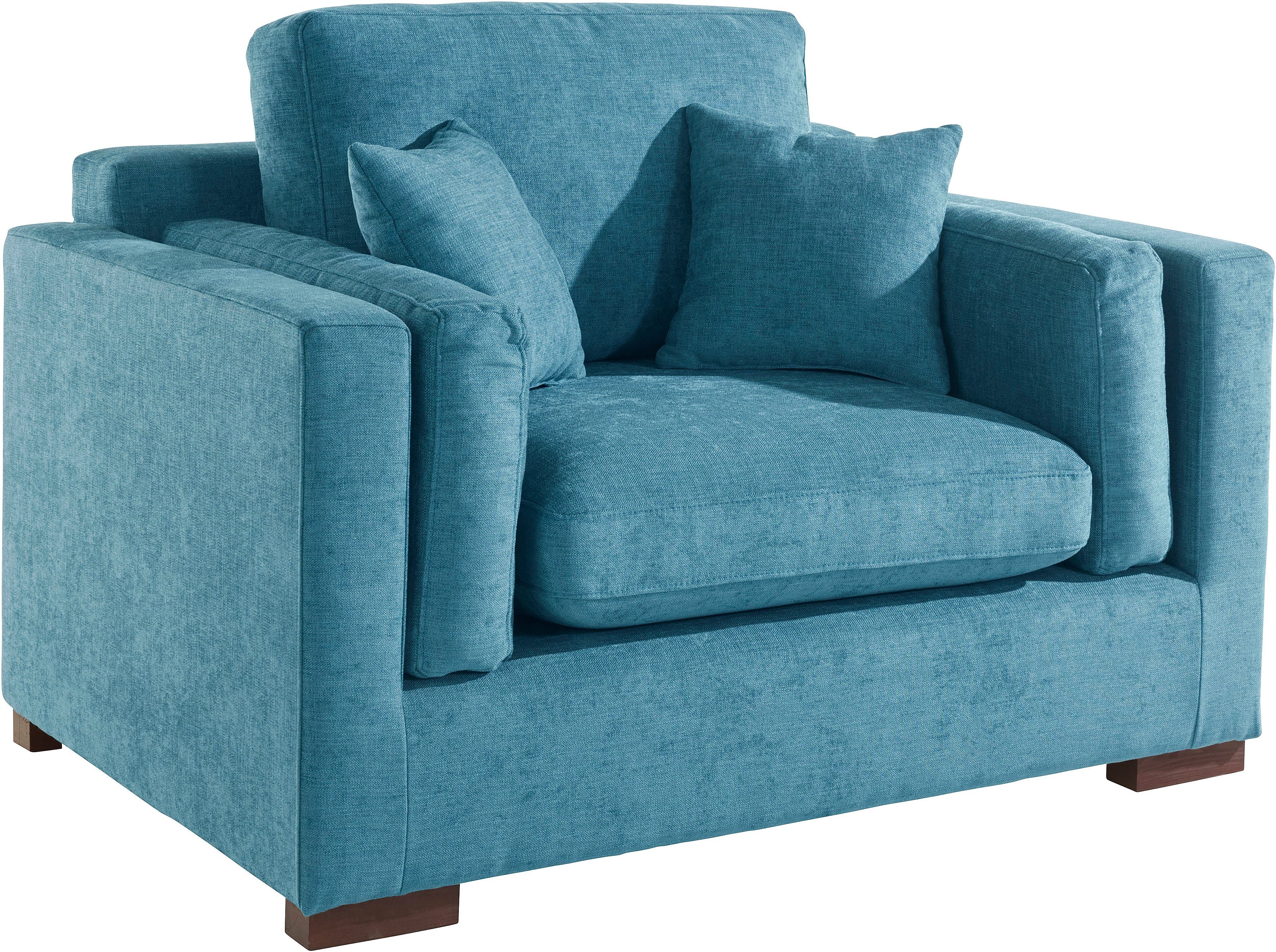 Home affaire Loveseat Fresh Pond fauteuil zacht zitcomfort, incl. sierkussen, bxdxh: 140x96x95 cm