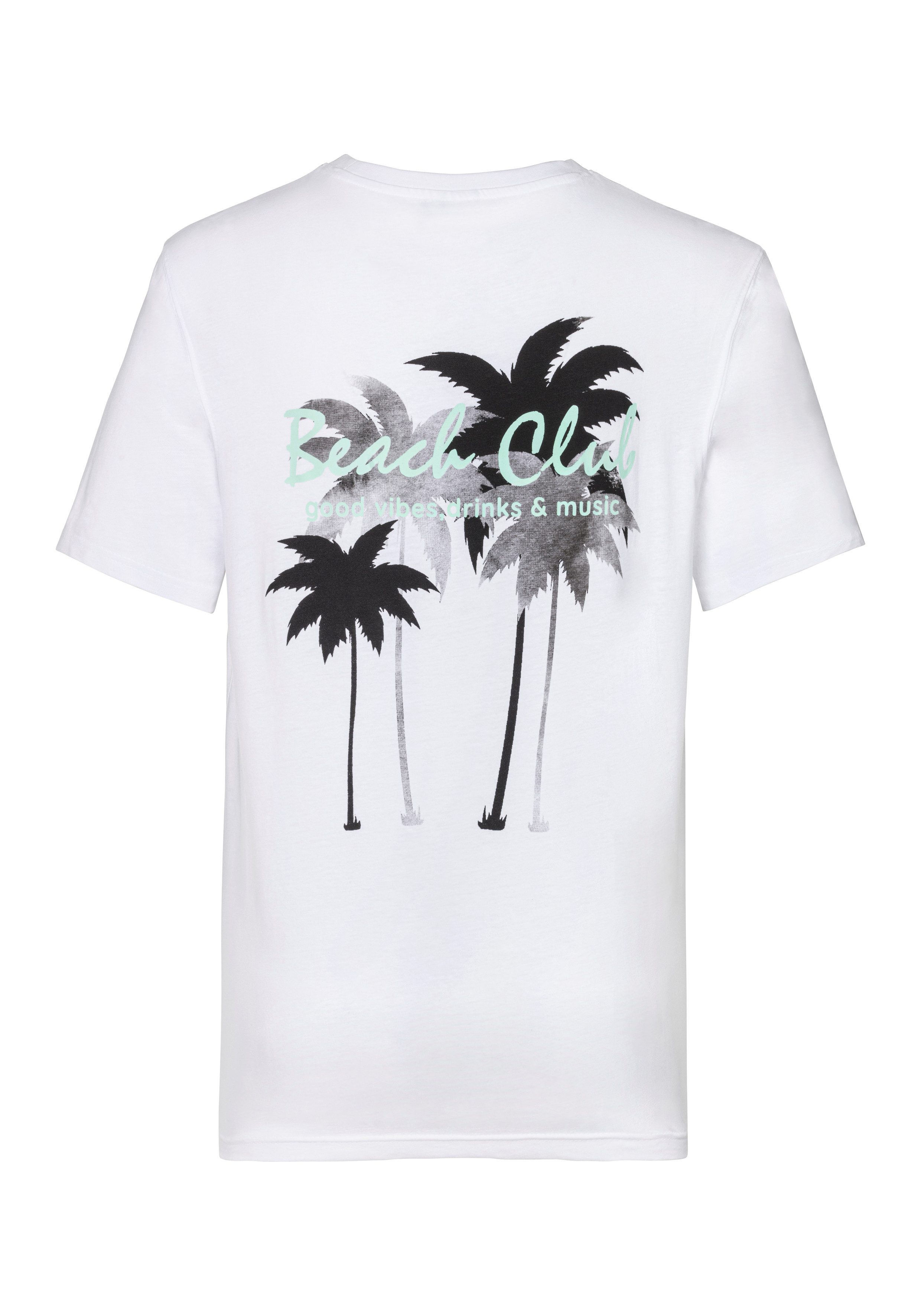Beachtime T-shirt Met grote print op de rug