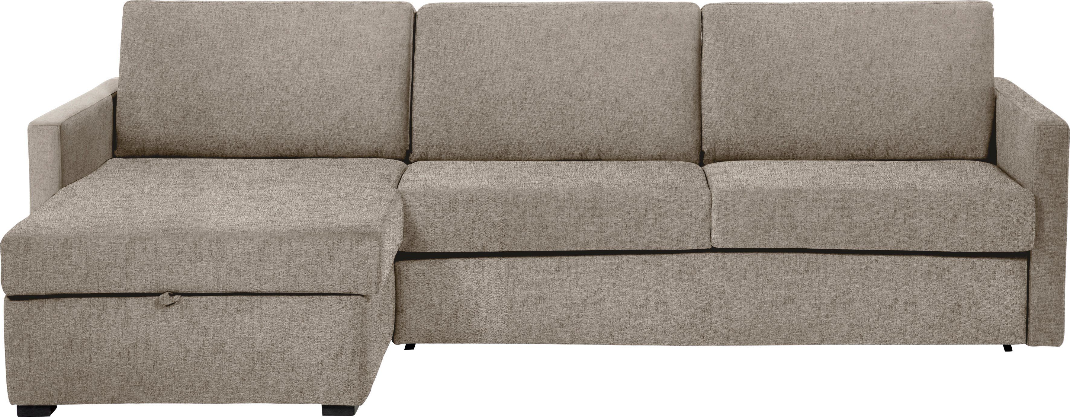 Places of Style Slaapbank GOLDPOINT hoekbank 264 cm, ligoppervlak (140/200 cm), L-vorm, Slaapfunctie, Bonell-binnenveringsmatras en volwaardige bedfunctie