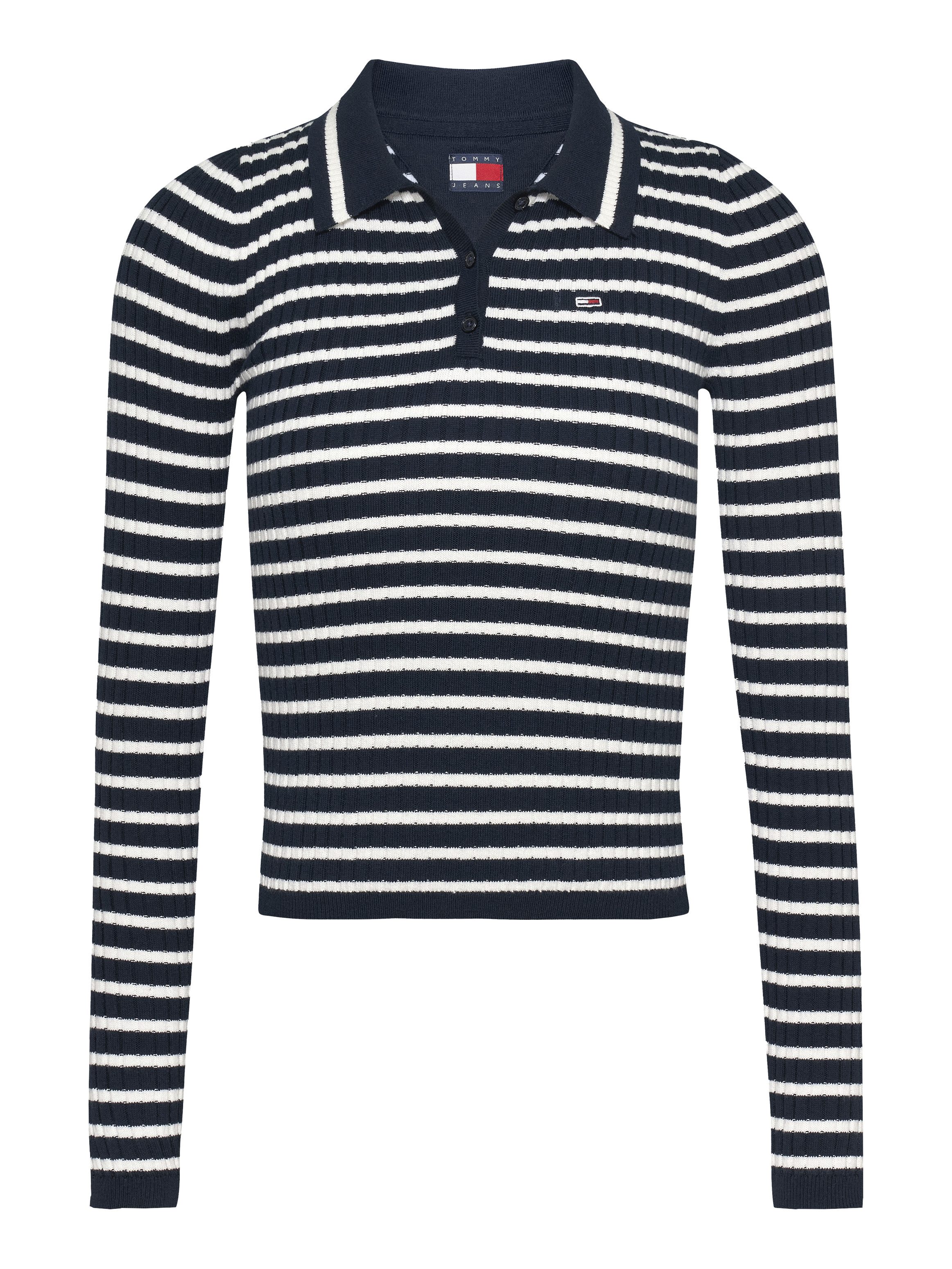 TOMMY JEANS Trui met polokraag TJW ESSENTIAL LS POLO SWEATER