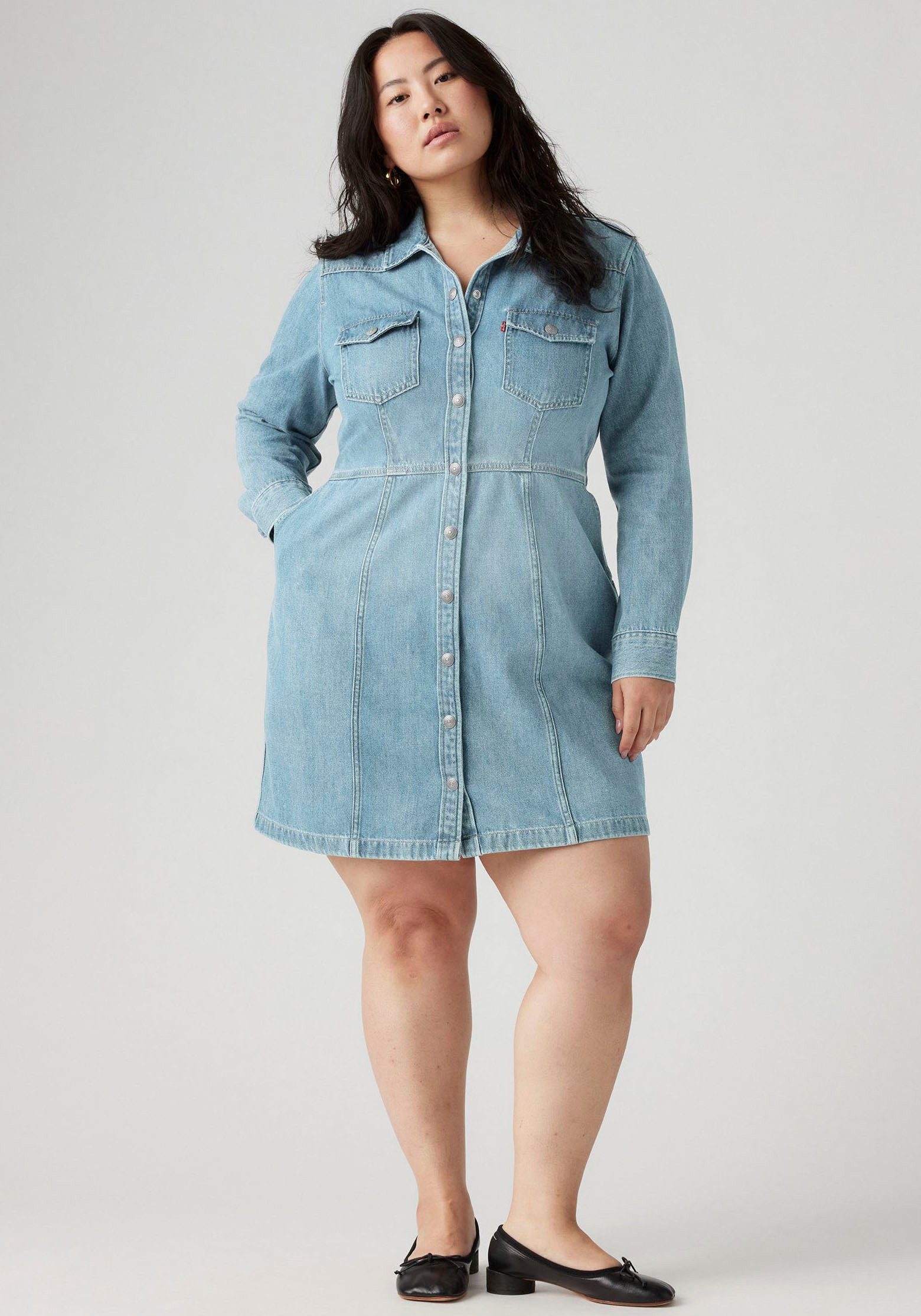 Levi's® Plus Jeans jurk van klassieke katoen-denim