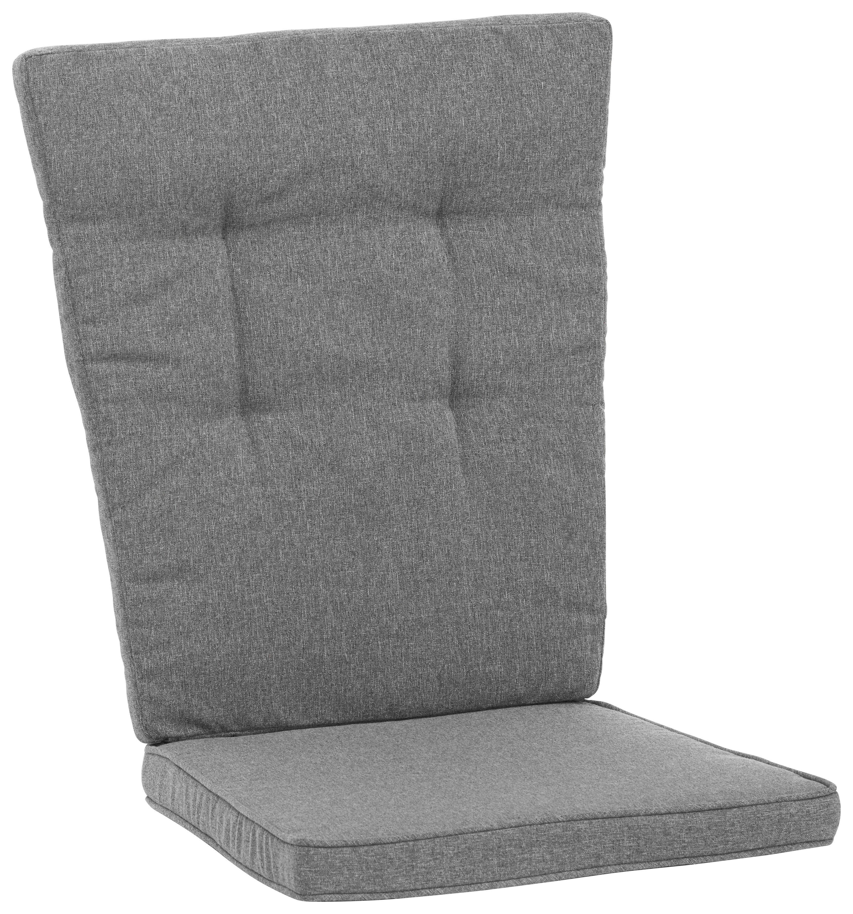 KONIFERA Tuin-eethoek Balkonset "Belluno" Polyrattan, stoelen zijn traploos verstelbaar, grijs, staal (set, 5-delig)