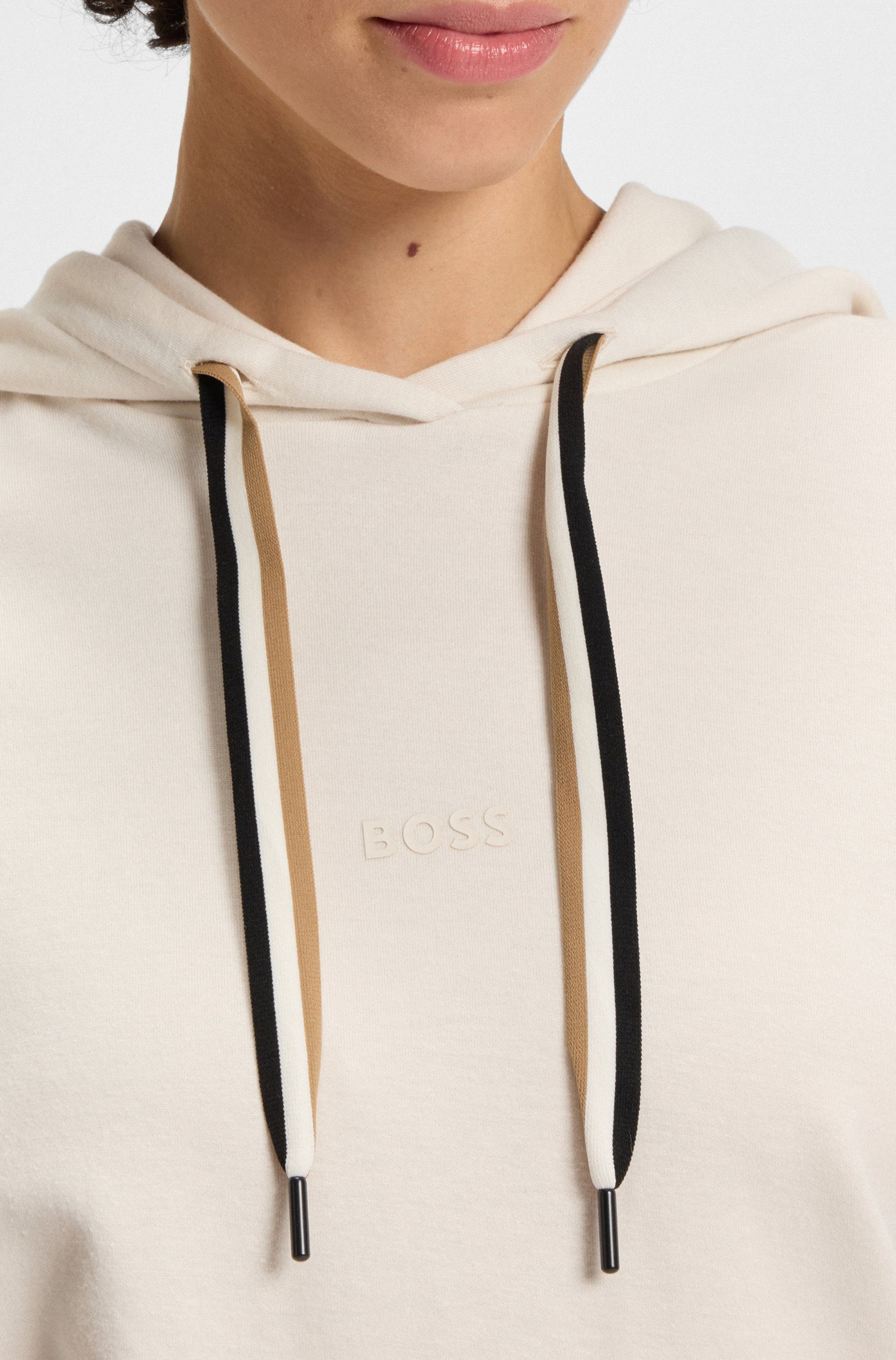 BOSS Hoodie CP Stripe Hoodie met contrastkleurige koord