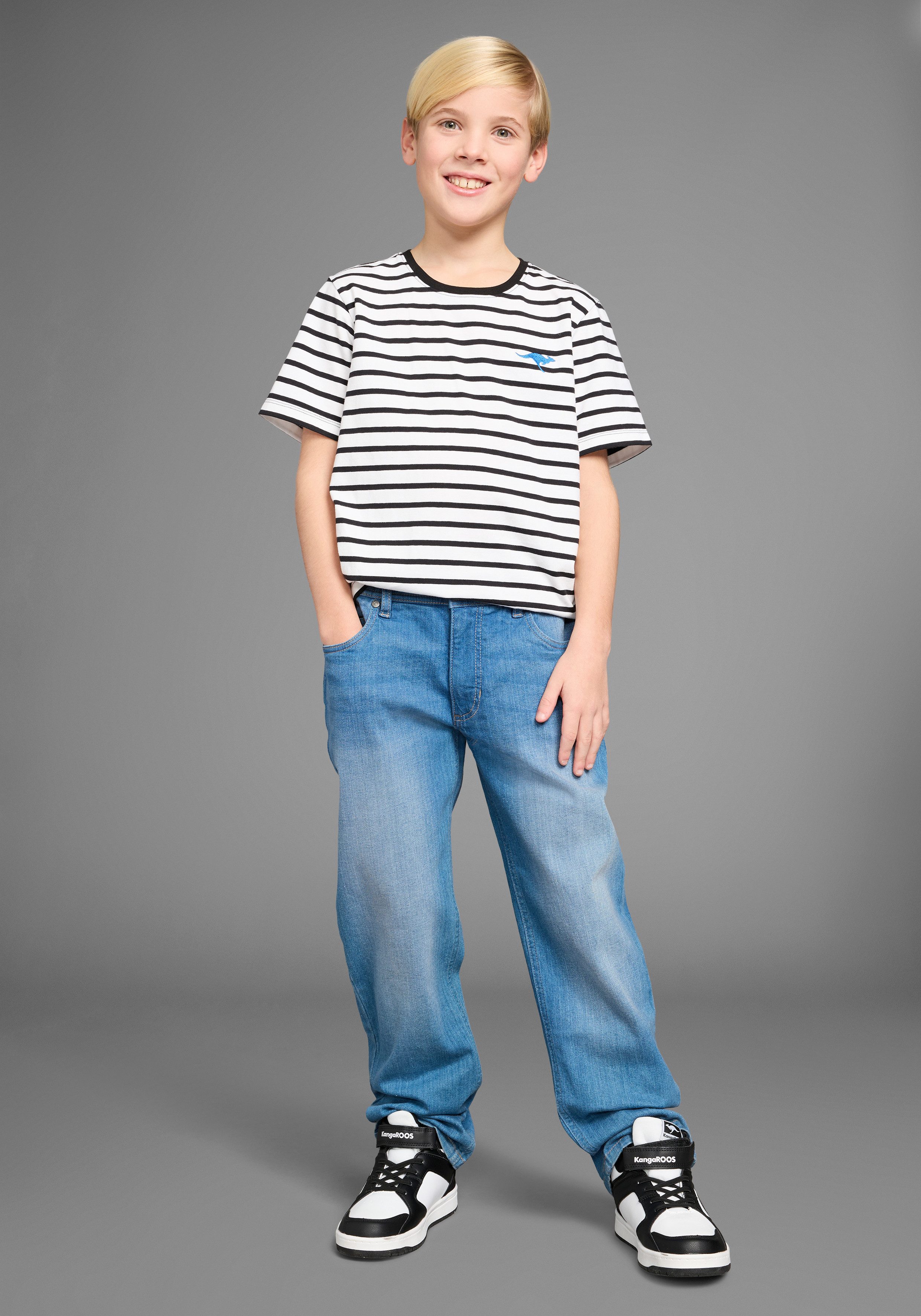 KangaROOS Loose fit Jeans met wijde pijpen