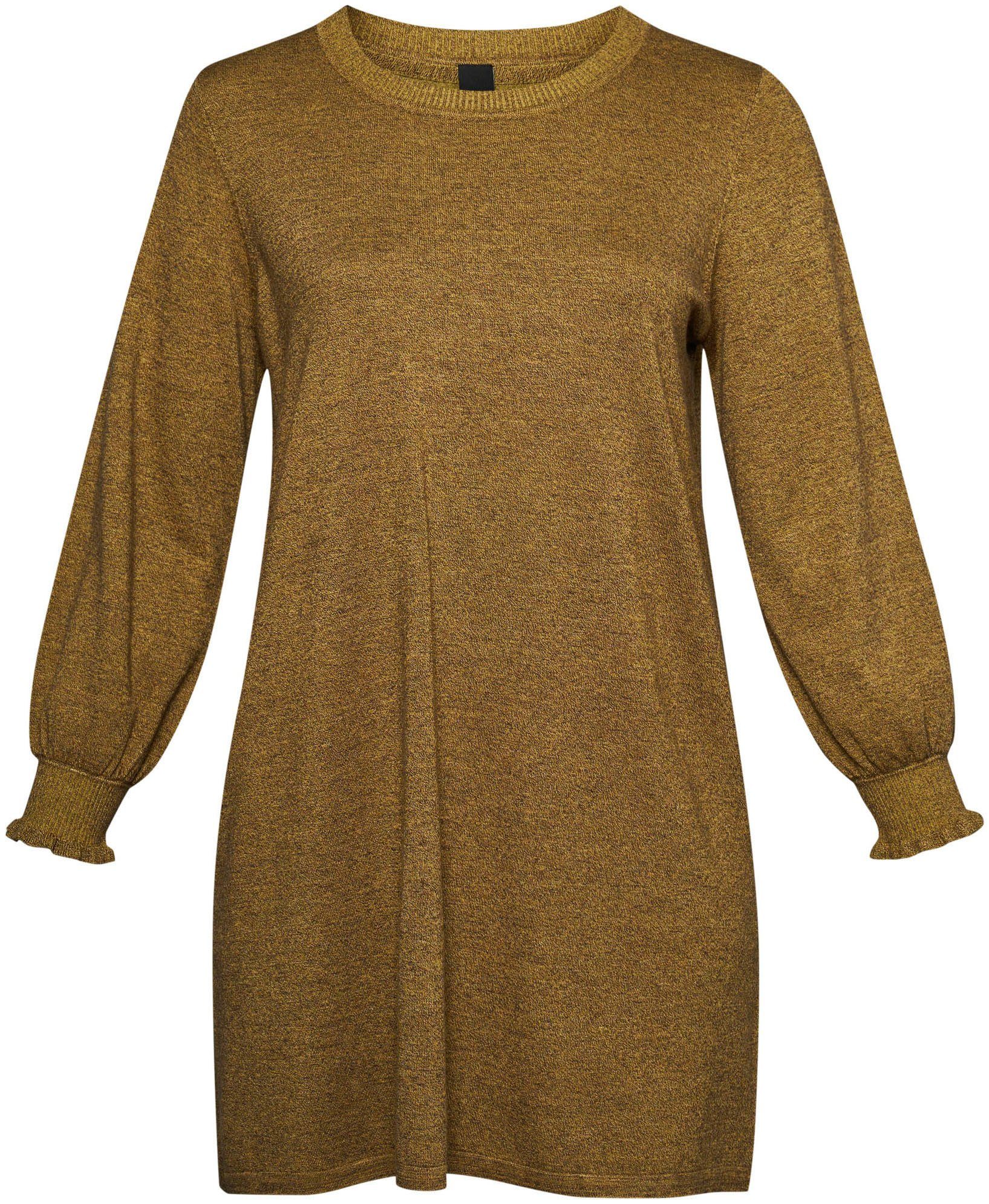 ADIA Sweatjurk AD Knit Dress met ruches aan de mouwen