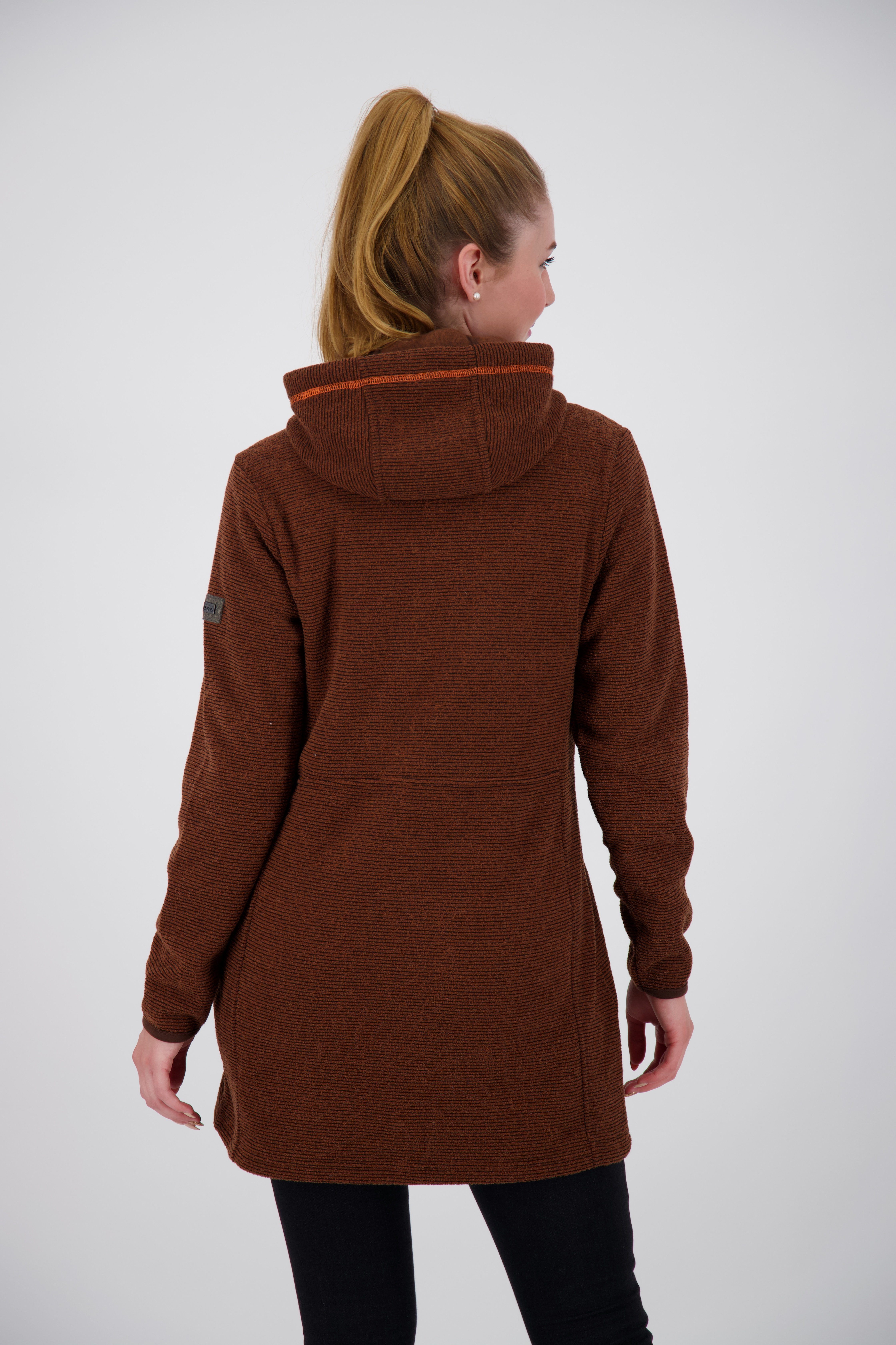 DEPROC Active Gebreide jas KENNEWICK II LONG buitengewone lange fijngebreide jas met contrastdetails