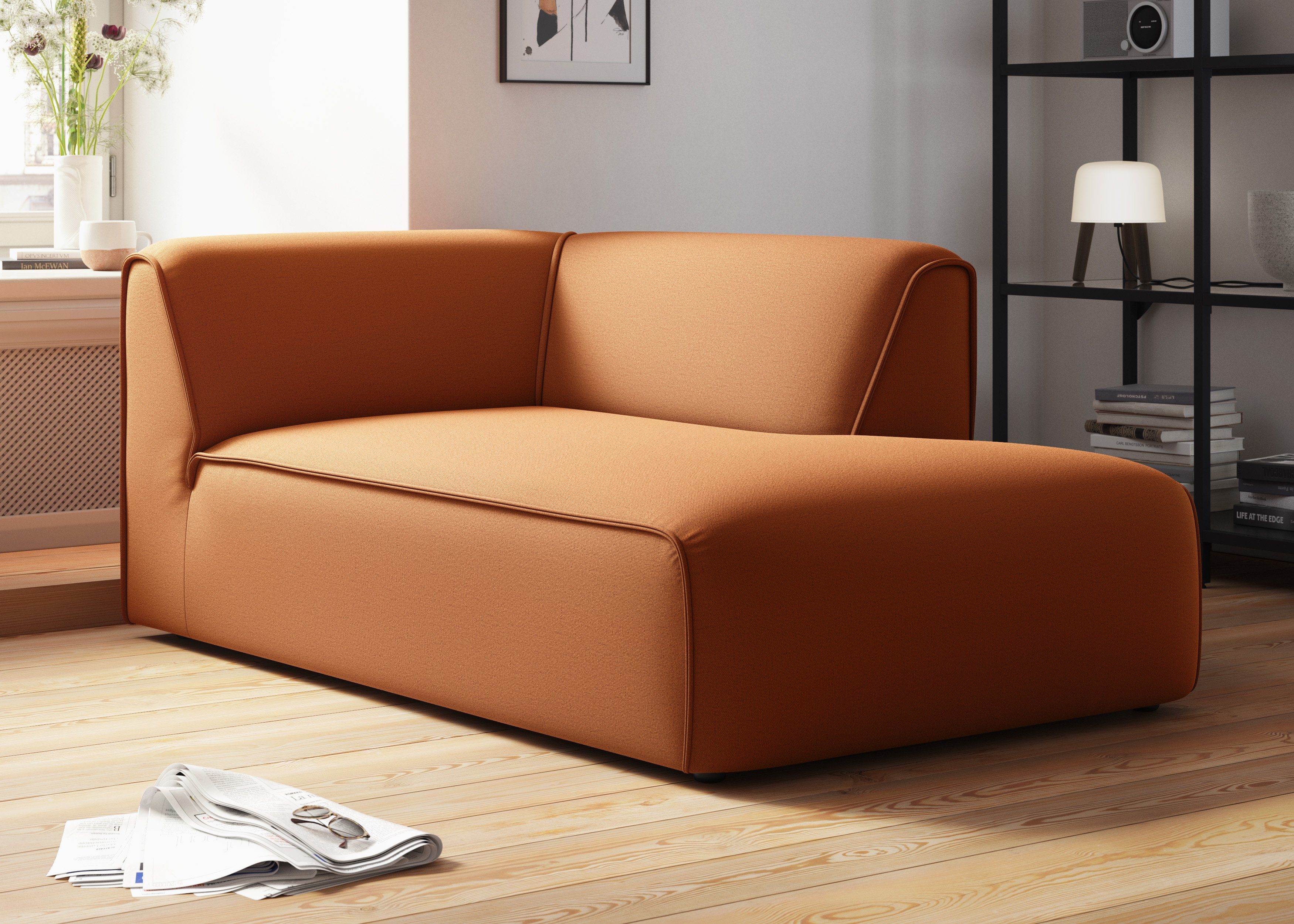 RAUM.ID Ottomane Merid chaise longue, afmetingen B/D/H: 100/162/70 cm als module of apart te gebruiken, voor individuele samenstelling